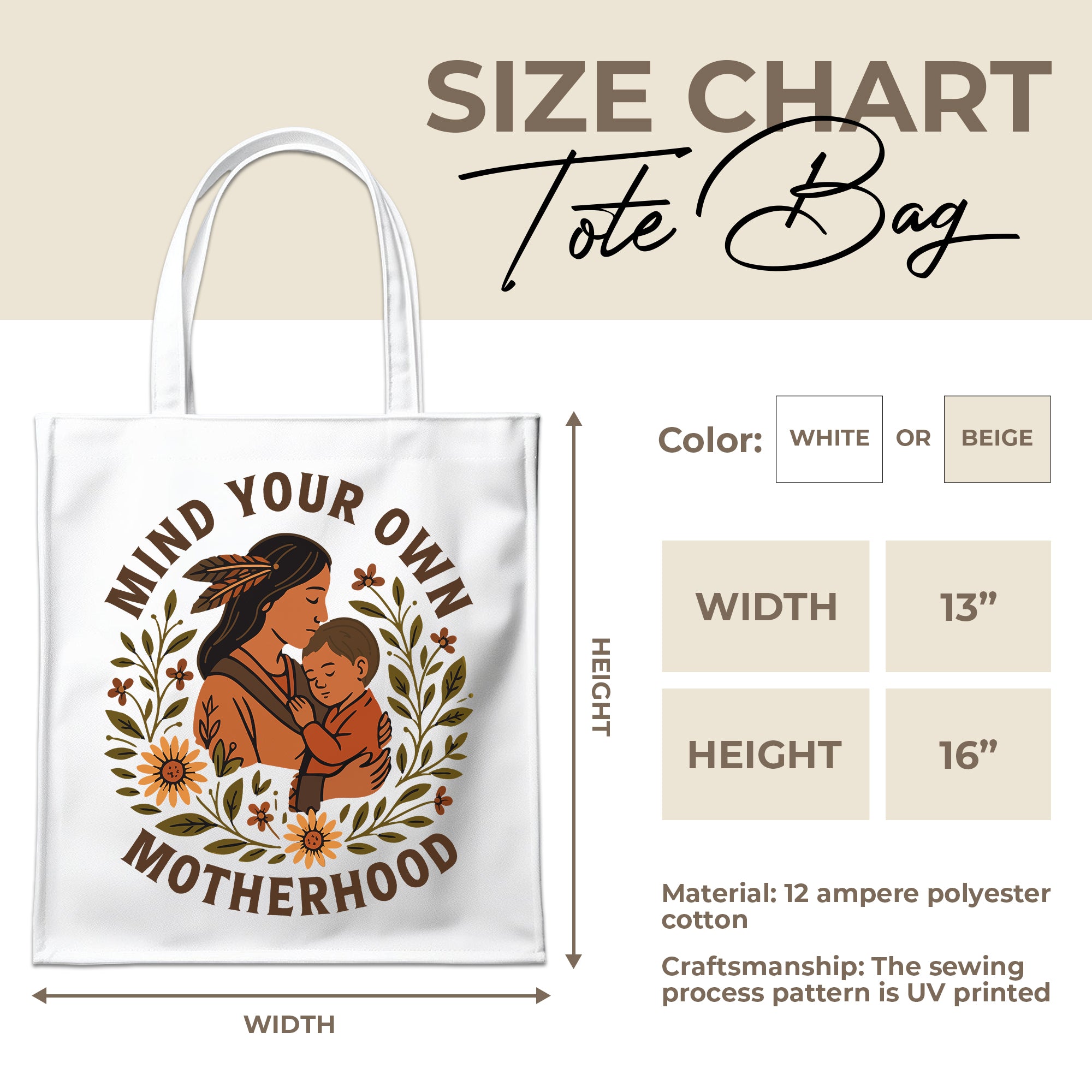 Mind Your Own Motherhood - Tote Bag Style 6
