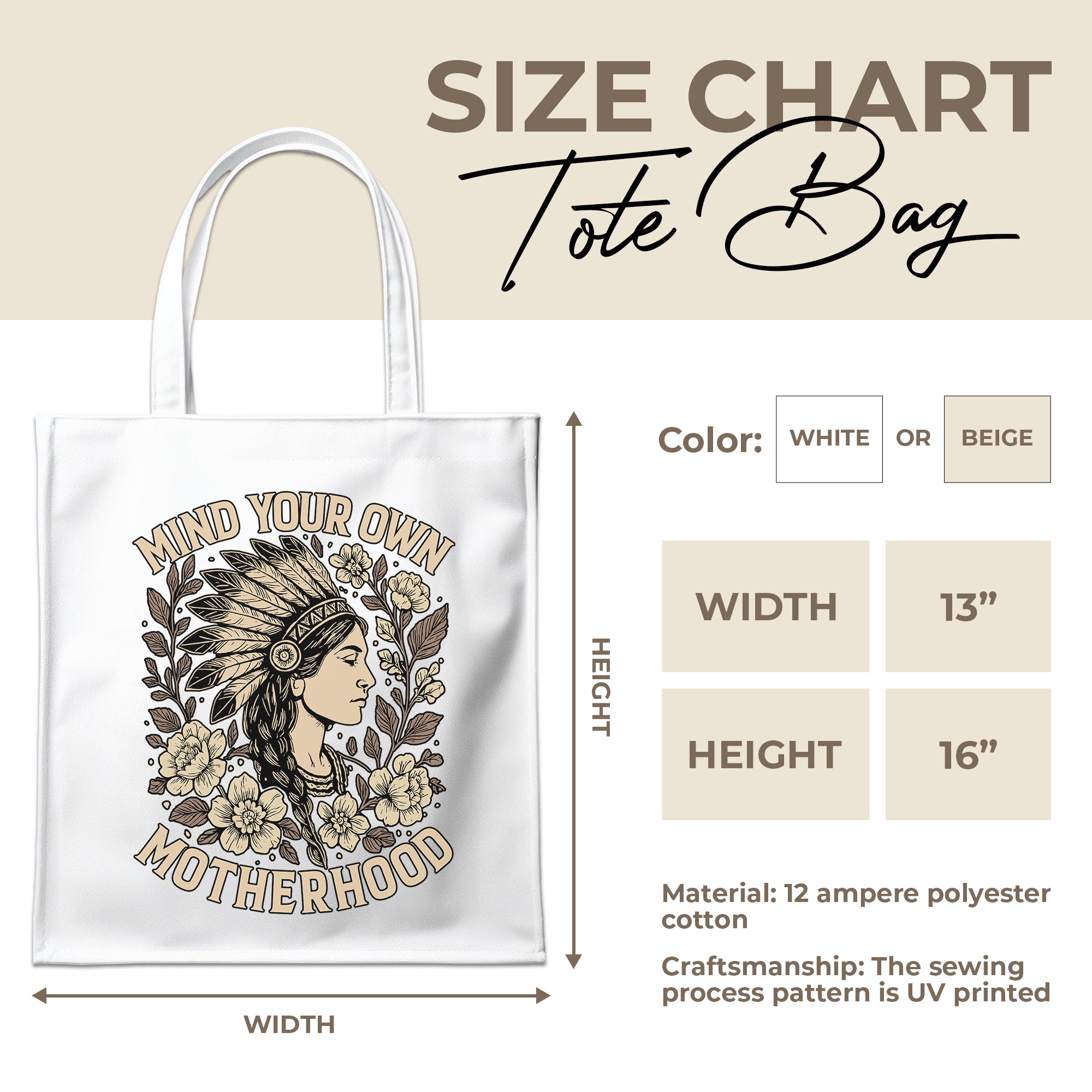 Mind Your Own Motherhood - Tote Bag Style 4