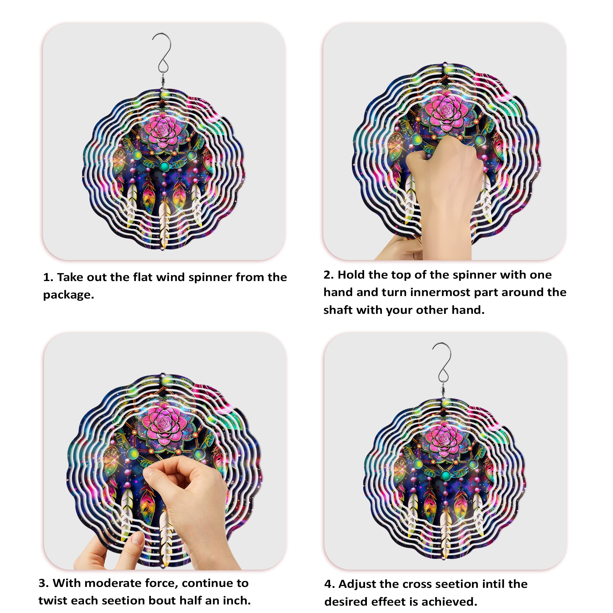 Galaxy Dreamcatcher Native American Style Wind Spinner