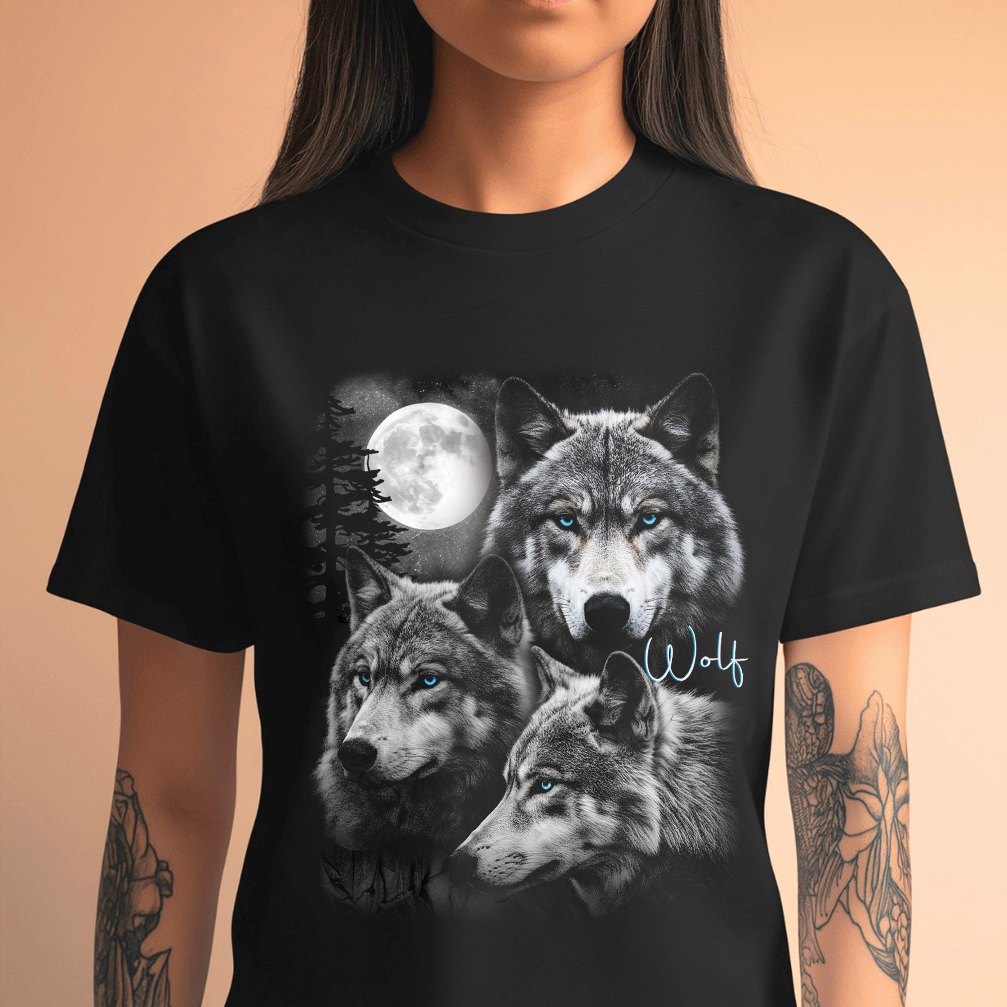Spirit of the Wolf Moon Native American Indigenous Culture Unisex T-Shirt/T-Shirt V-Neck/Hoodie/Sweatshirt