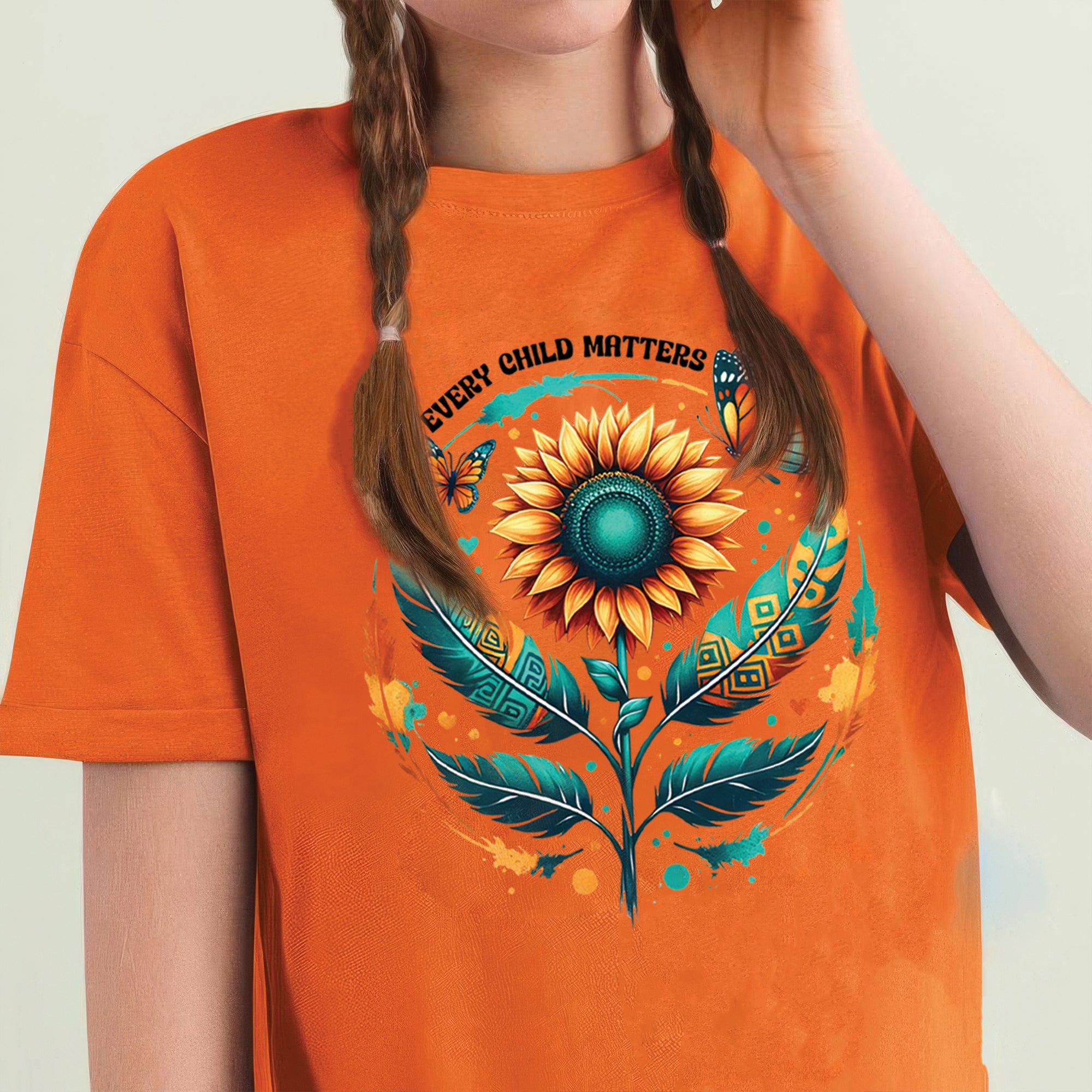 Every Child Matters Sunflower Orange Native American Unisex T-Shirt/Hoodie/Sweatshirt