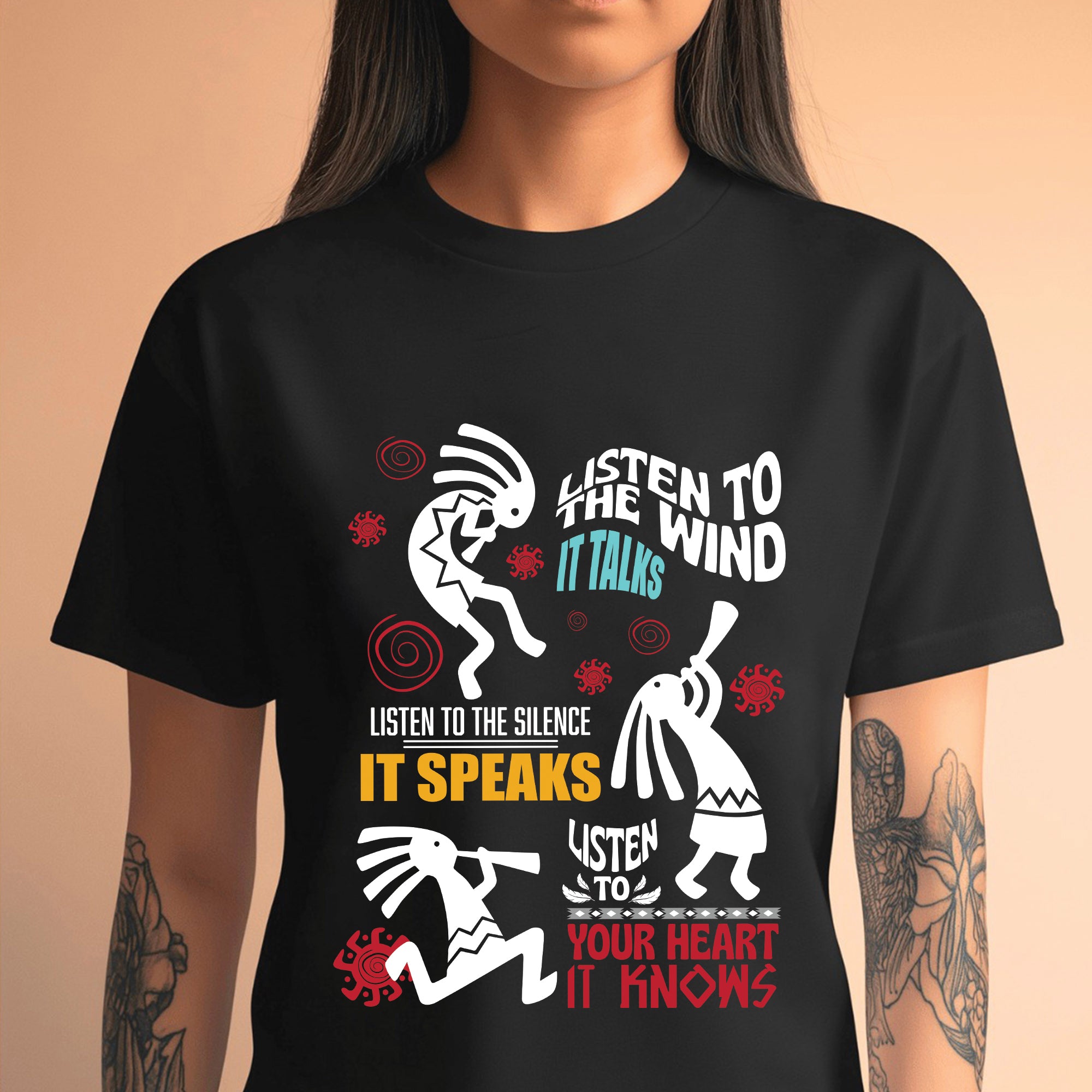 Listen to the Wind It Talks Native American Indigenous Spiritual Unisex T-shirt/T-shirt V-neck/Hoodie/Sweatshirt