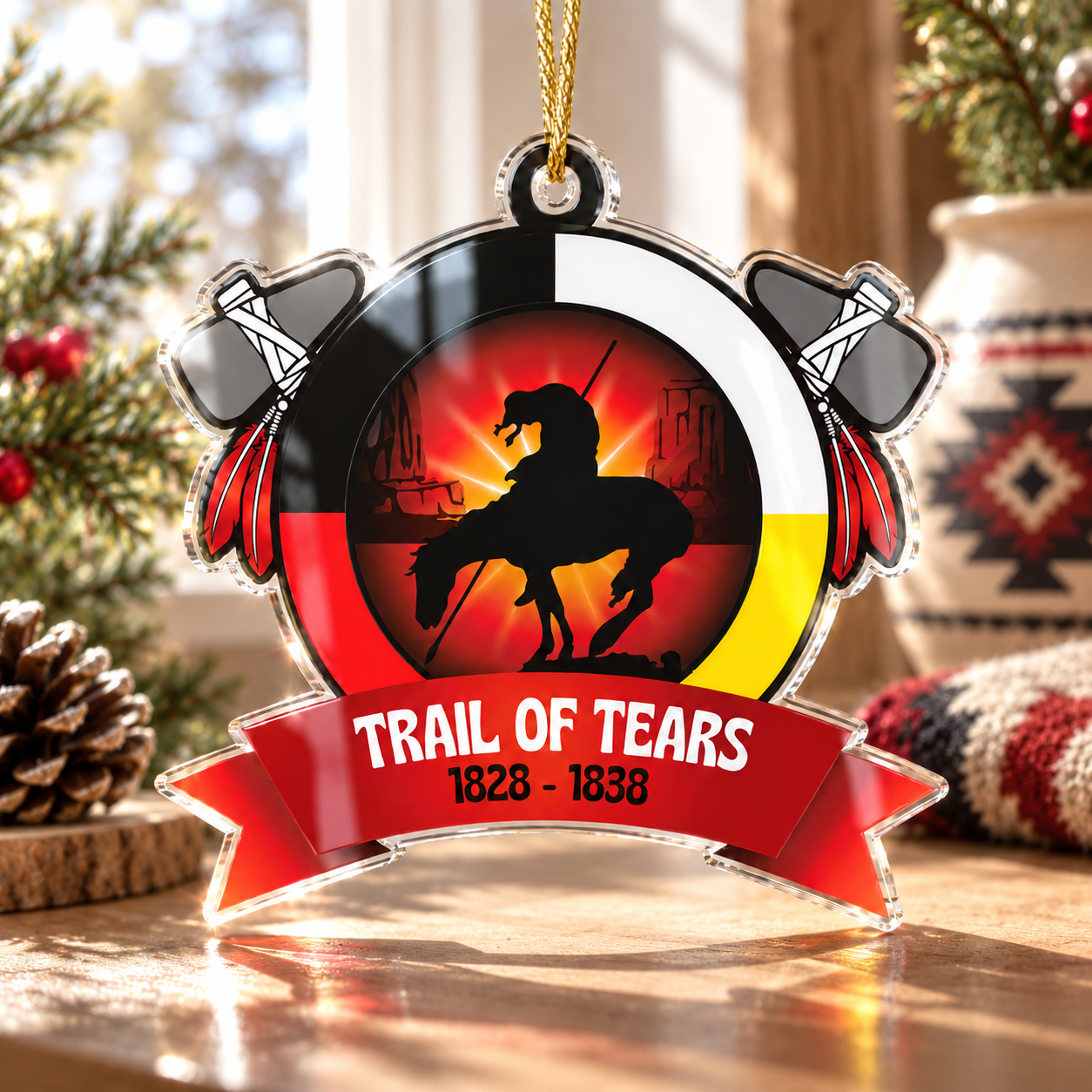 Trail of Tears Memorial Ornament 1828–1838 Unique Gift Decor Flat Acrylic