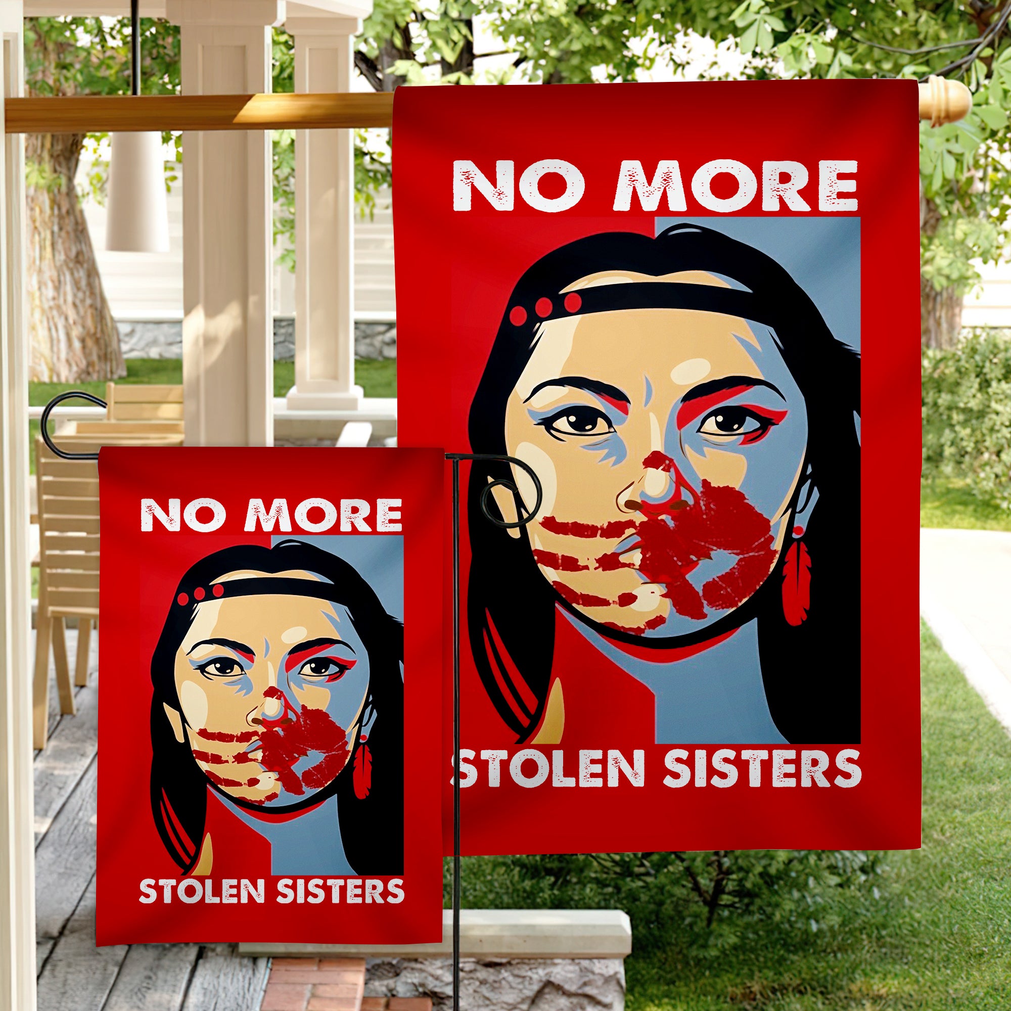 No More Stolen Sister - Native American Flag Garden House Yard for Decor Outdoor