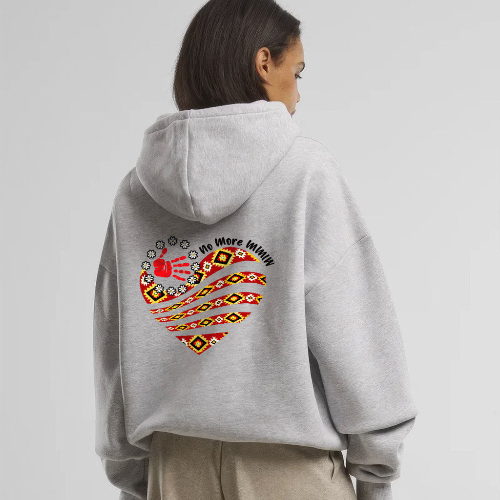 [Two Sides] No More MMIW Tank Top - Native American Heart and Red Hand Unisex Tank Top/Long Sleeve/Hoodie Zip