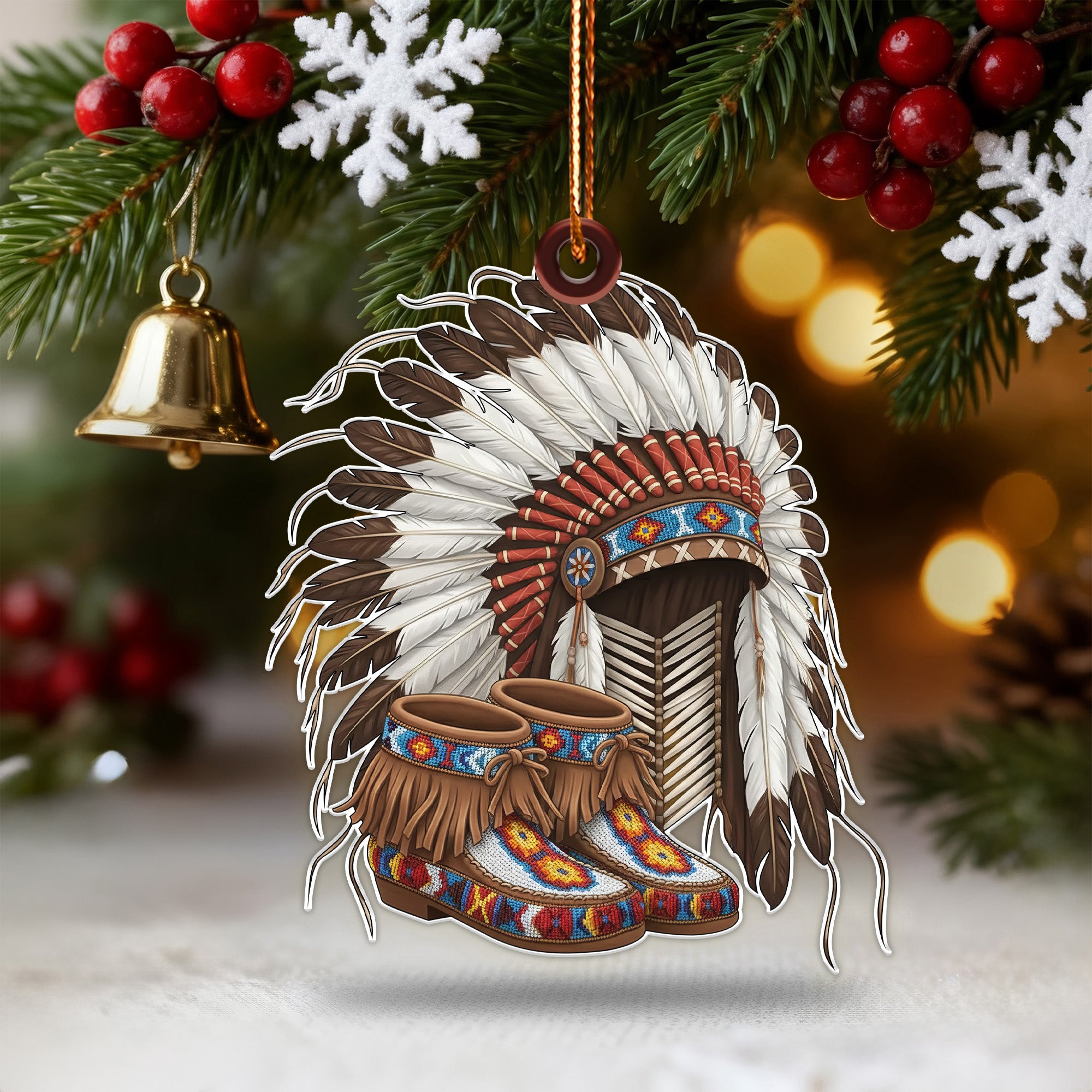 Spirit of the Chief Ornament Unique Christmas Gift Decor Flat Acrylic