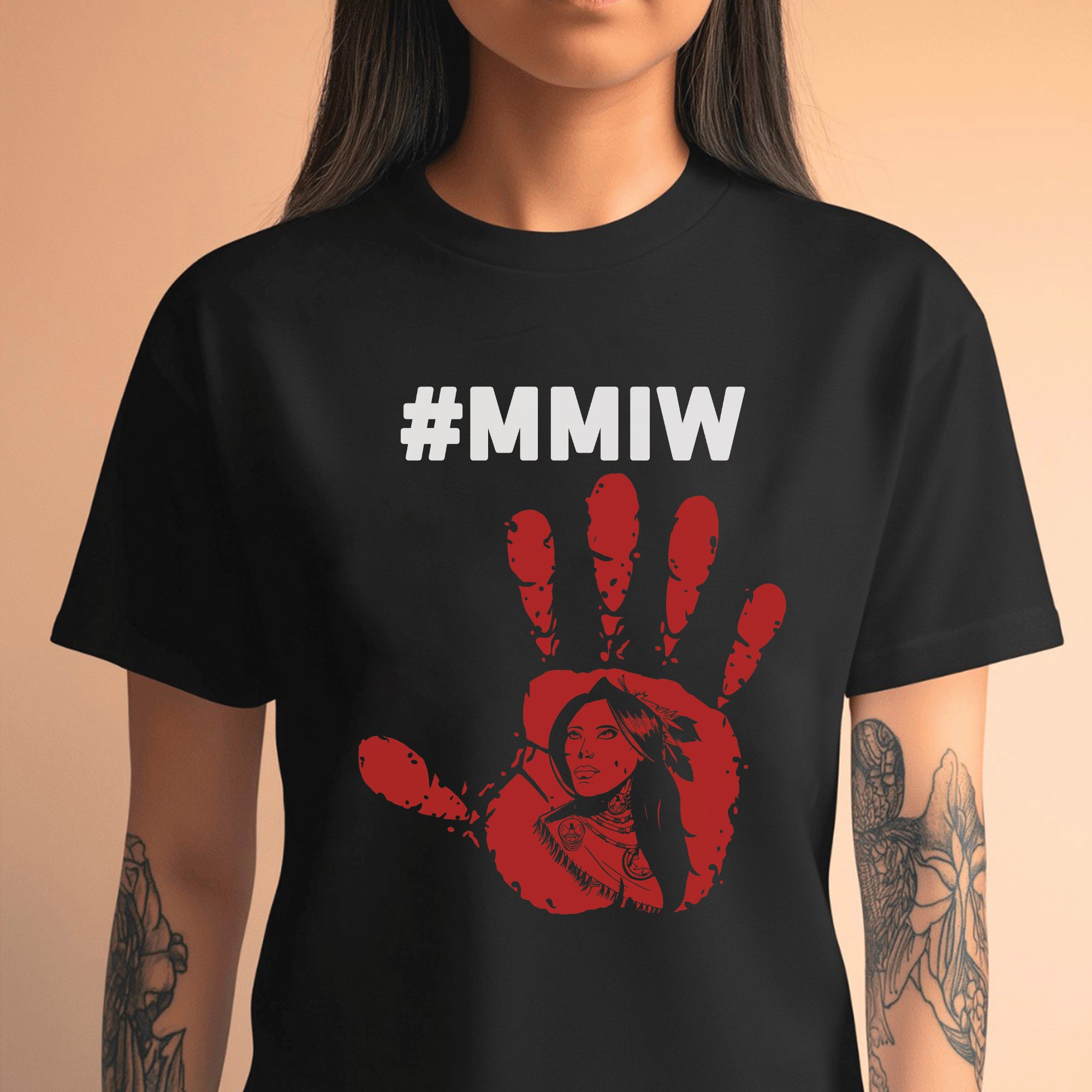MMIW Red Handprint Native American Unisex T-shirt/T-shirt V-Neck/Hoodie/Sweatshirt