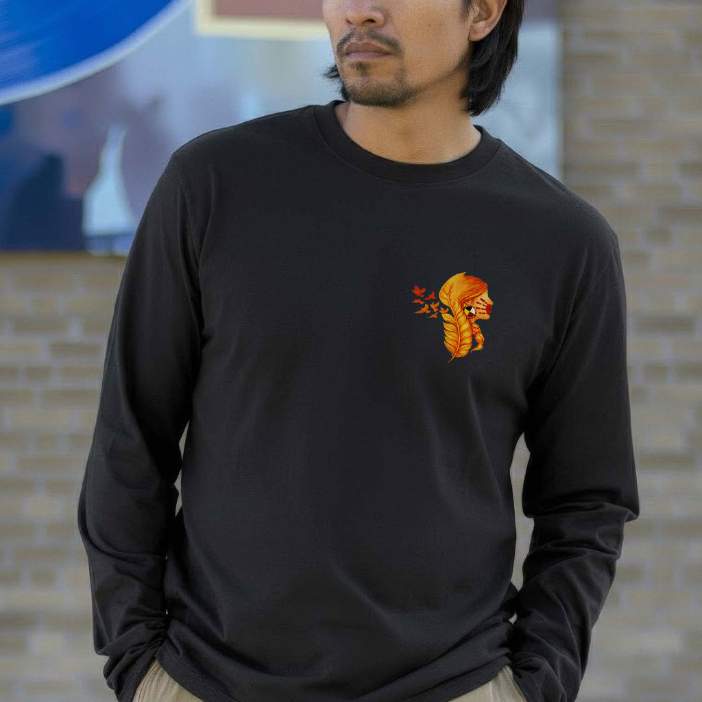 [Two Sides] Justice for MMIW Hoodie - Indigenous Woman with Feather Design Unisex Tank Top/Long Sleeve/Hoodie Zip