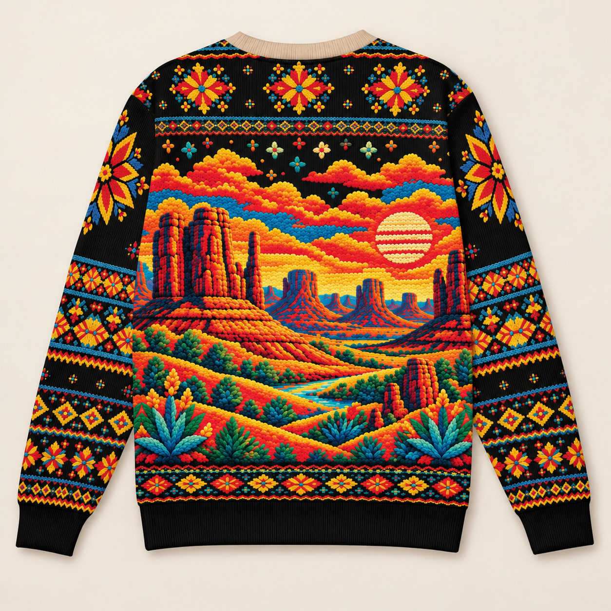 No One Is Illegal On Stolen Land Ugly Sweatshirt Style 2 - Native American Ugly Sweatshirt Unisex
