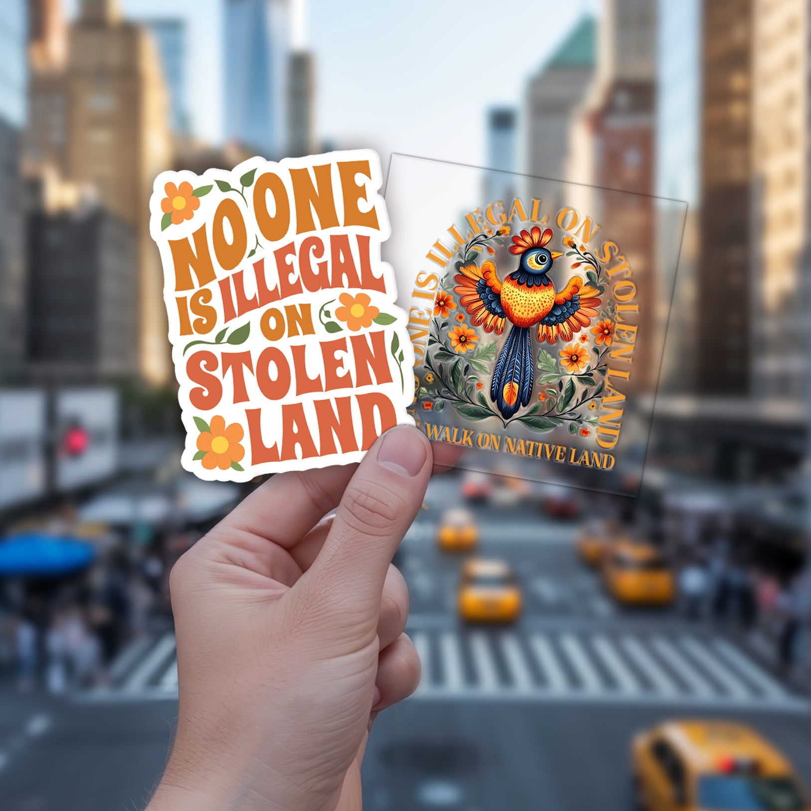 Sticker No One Is Illegal On Stolen Land