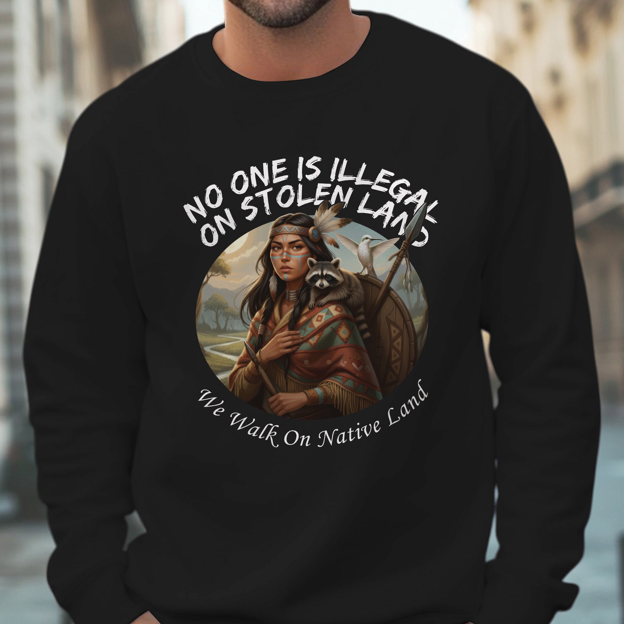 No One Is Illegal On Stolen Land - Unisex T-Shirt/T-Shirt V-Neck/Hoodie/Sweatshirt N84
