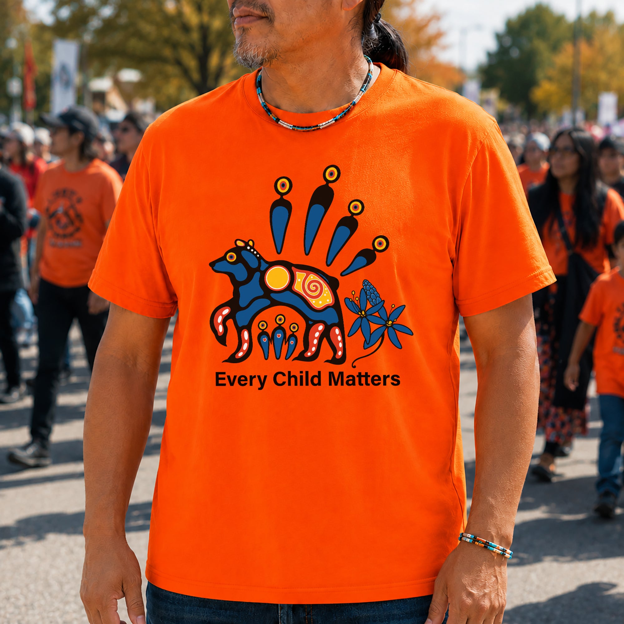 Every Child Matters Indigenous Sacred Bear For Orange Shirt Day Unisex T-shirt/Hoodie/Sweatshirt