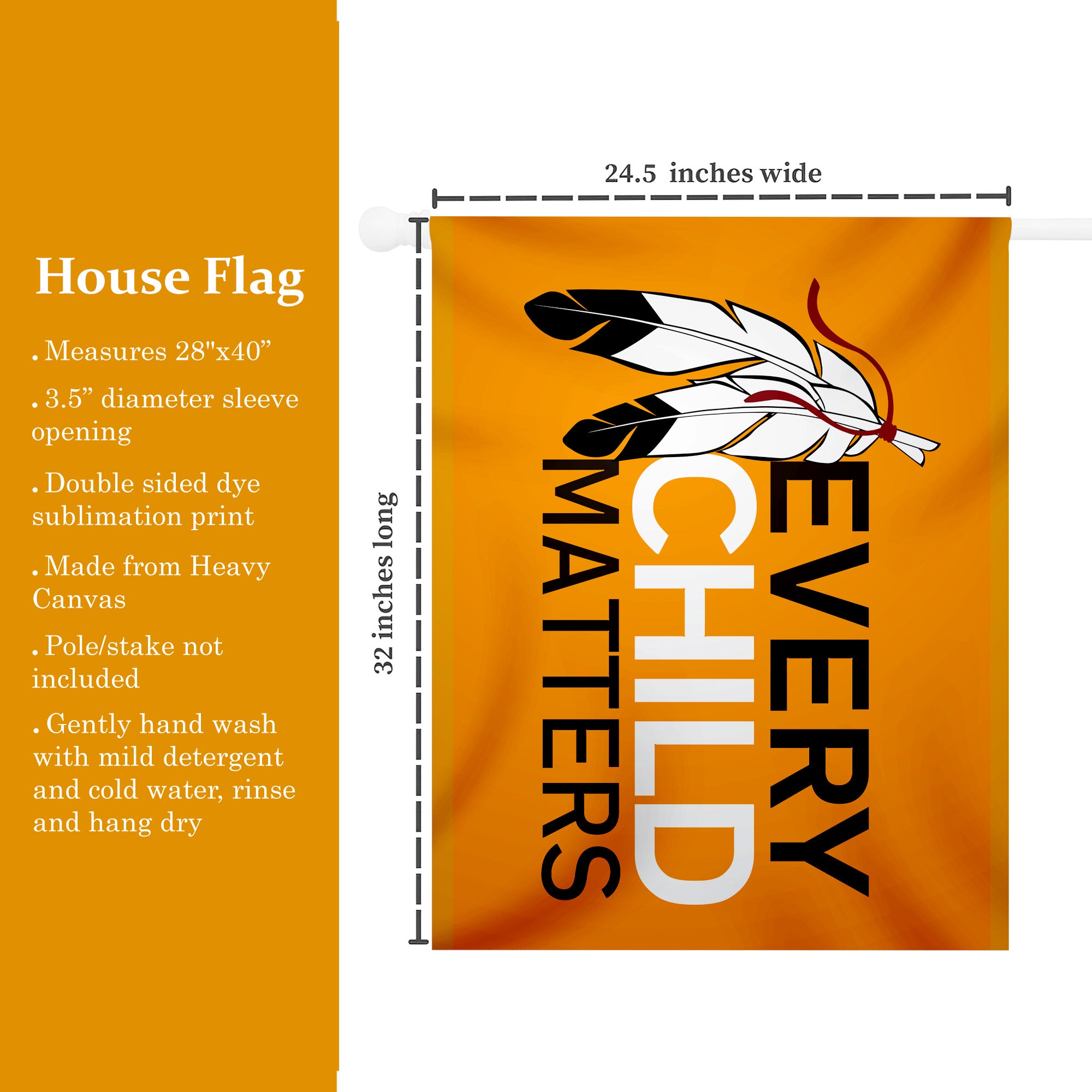 Every Child Matters - Native American Flag Garden House Yard for Decor Outdoor