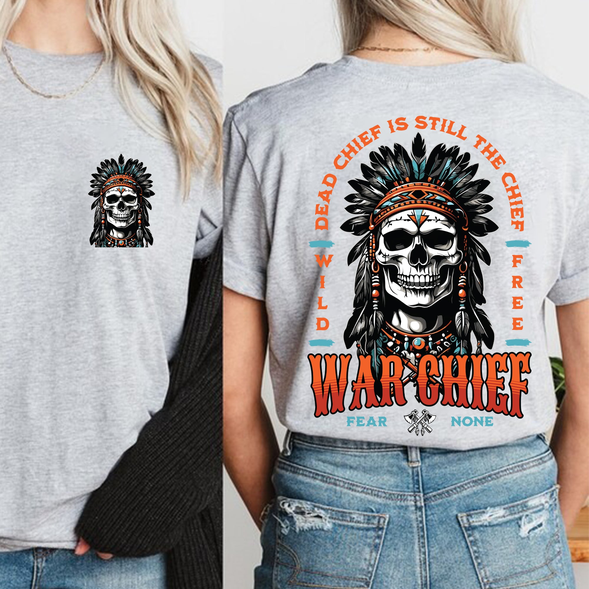 Native American Dead Chief Is Still The Chief Unisex T-Shirt/Hoodie/Sweatshirt Two Sides