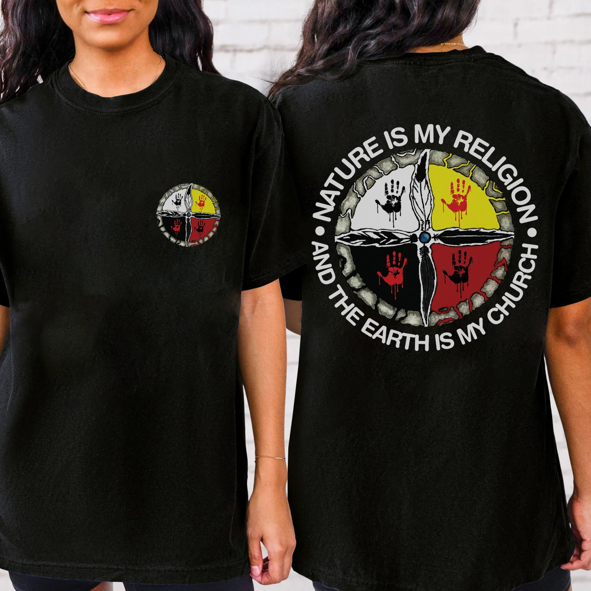 Nature Is My Religion And The Earth Is My Church Unisex T-Shirt/T-Shirt V-Neck/Hoodie/Sweatshirt - Two Sides N29