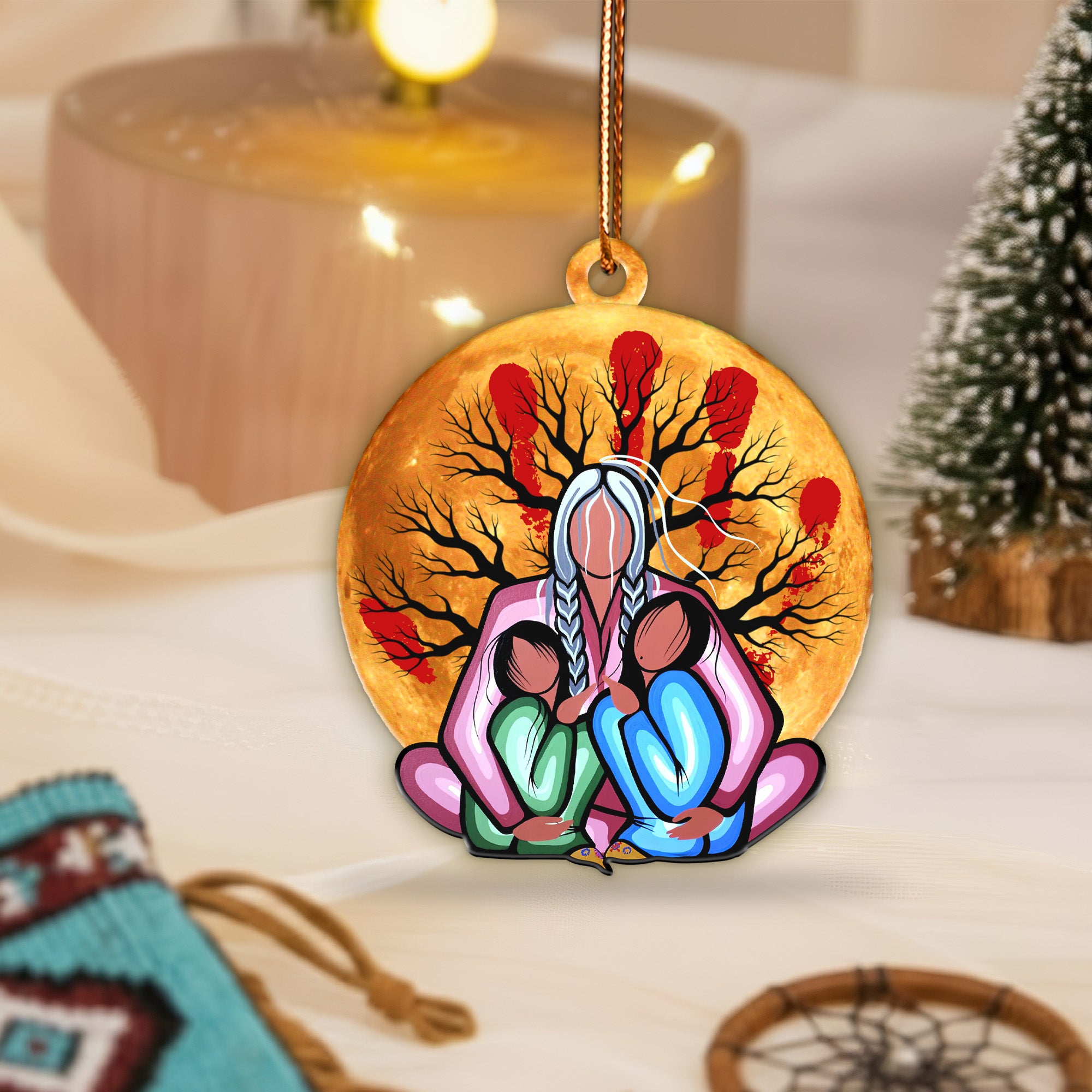 Embrace of the Ancestors Native Memorial Ornament Unique Christmas Gift Decor Flat Acrylic