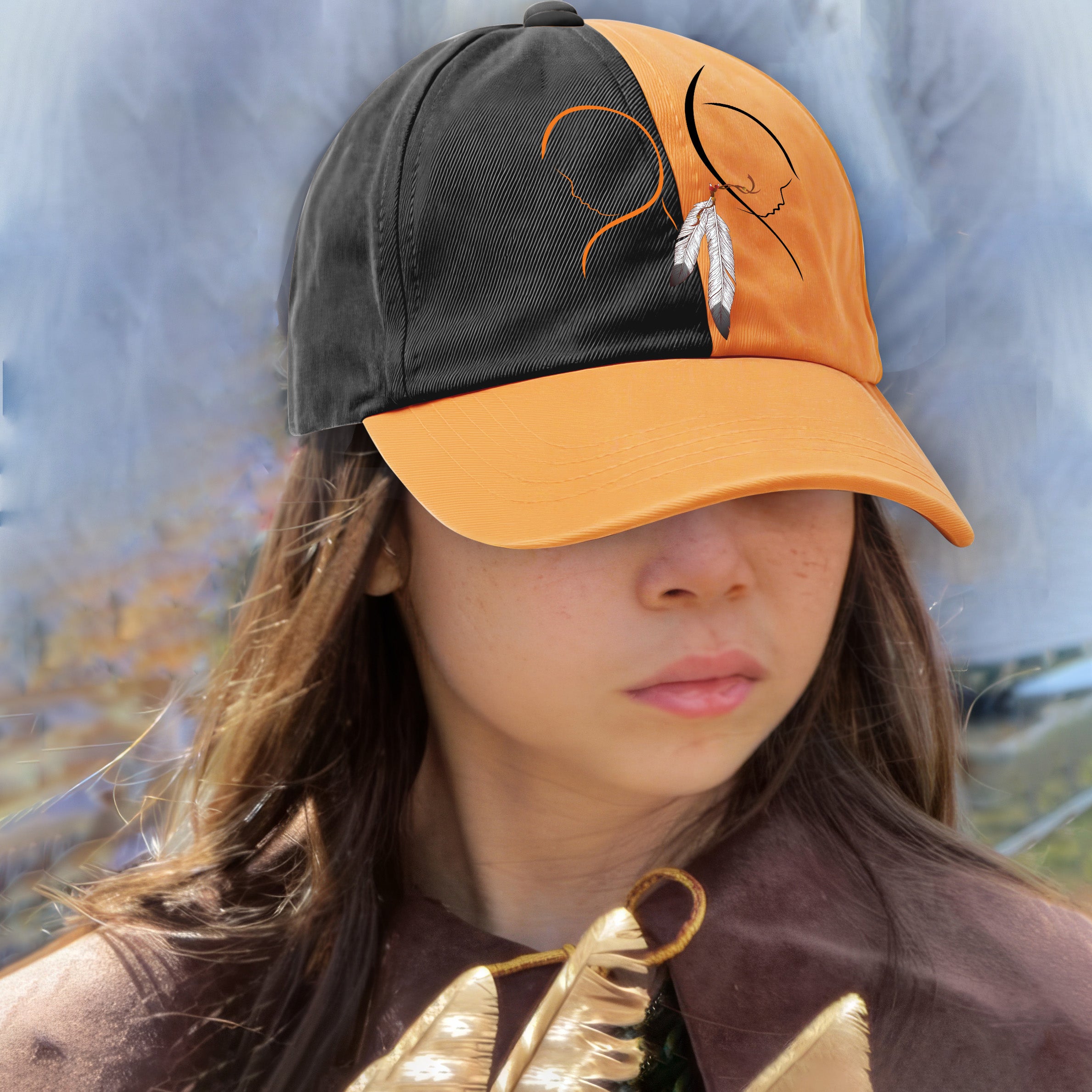 Every Child Matters Two Children For Orange Shirt Day Cap