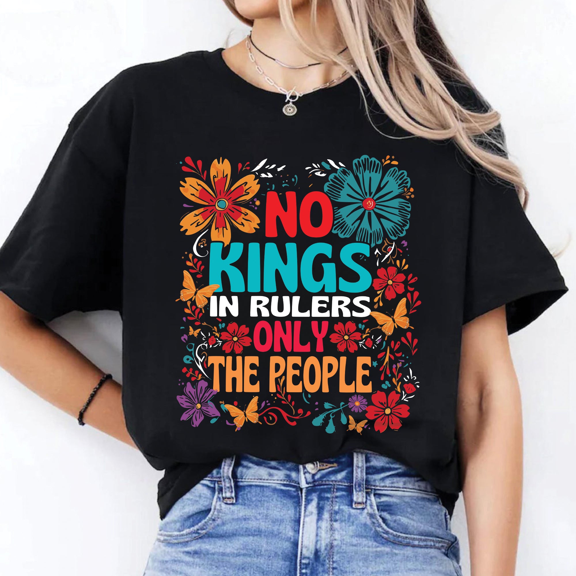 No Kings In Rulers Only The People Unisex T-Shirt/T-Shirt V-Neck/Hoodie/Sweatshirt