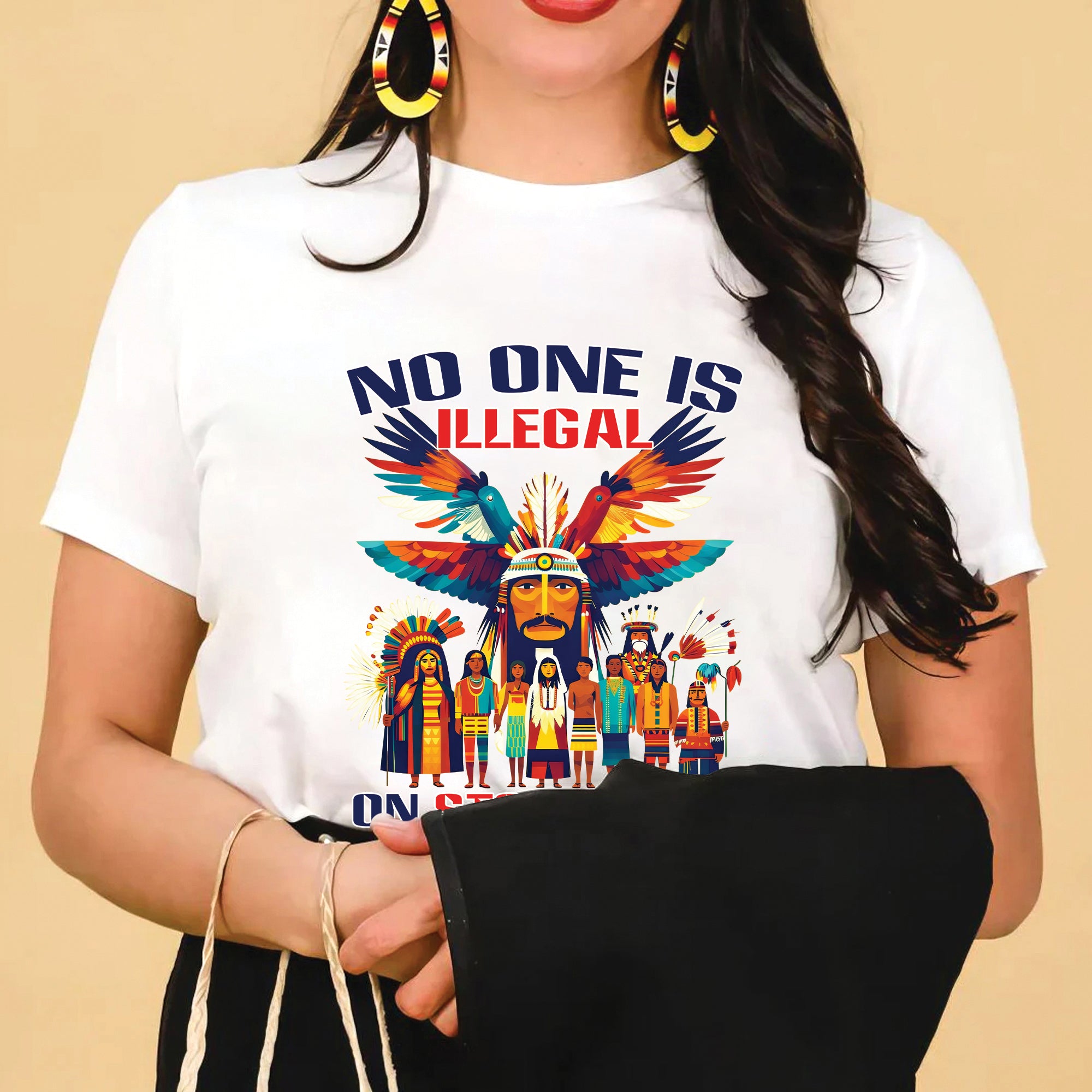 No One Is Illegal on Stolen Land Unisex T-shirt/V-neck T-shirt/Hoodie/Sweatshirt N326