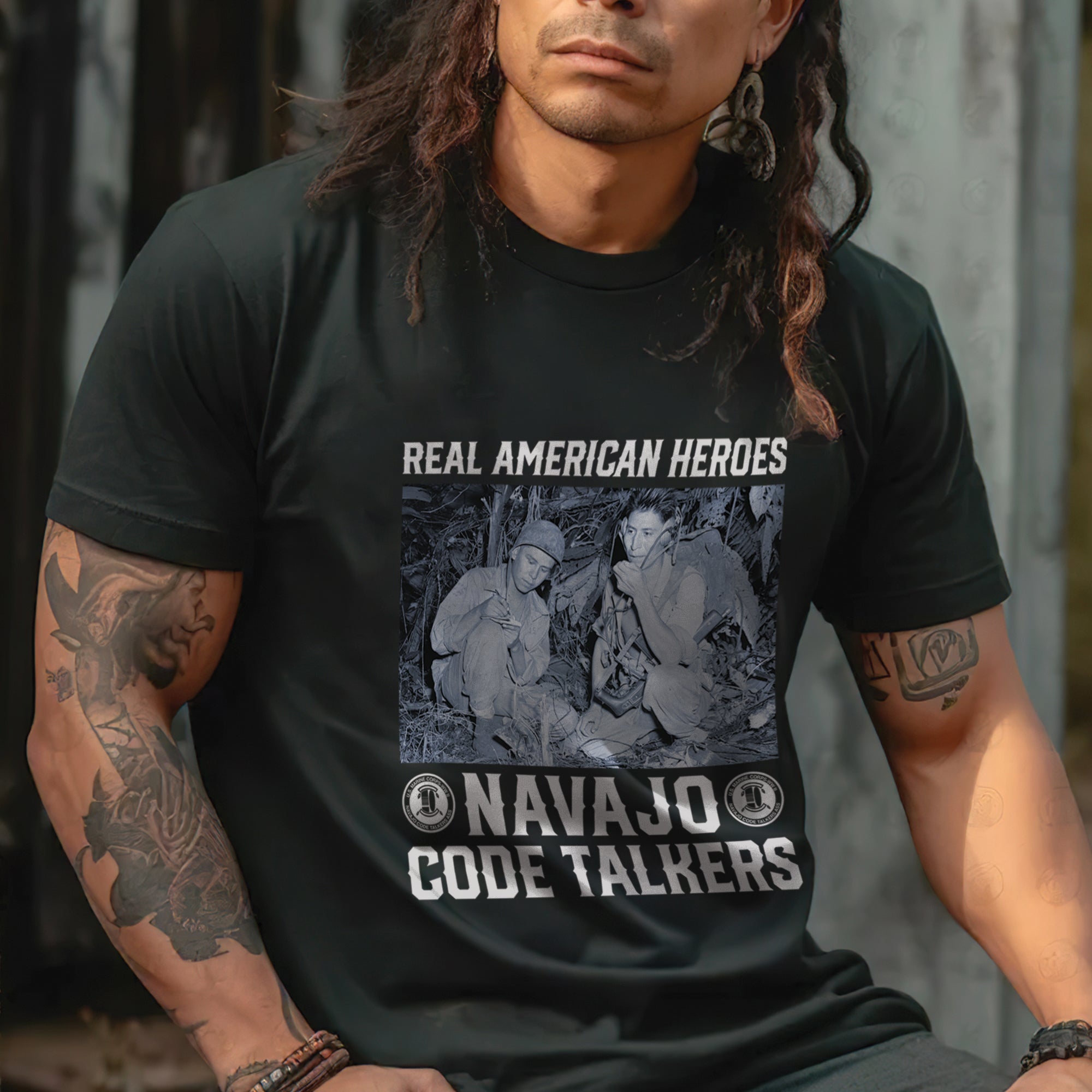 Real American Heroes – Navajo Code Talkers Unisex T-Shirt/T-Shirt V-Neck/Hoodie/Sweatshirt