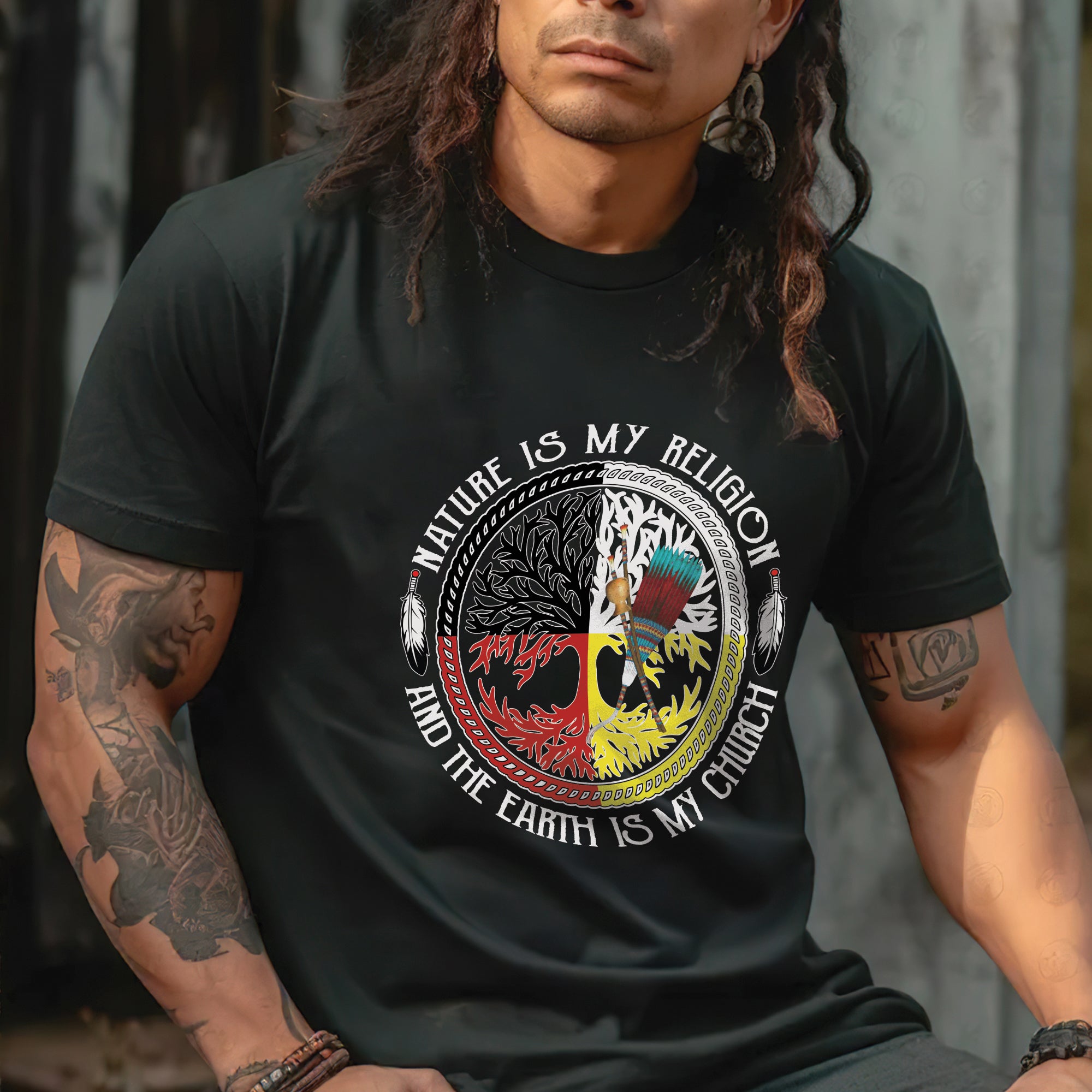 Nature Is My Religion And The Earth Is My Church Unisex T-Shirt/T-Shirt V-Neck/Hoodie/Sweatshirt - N34