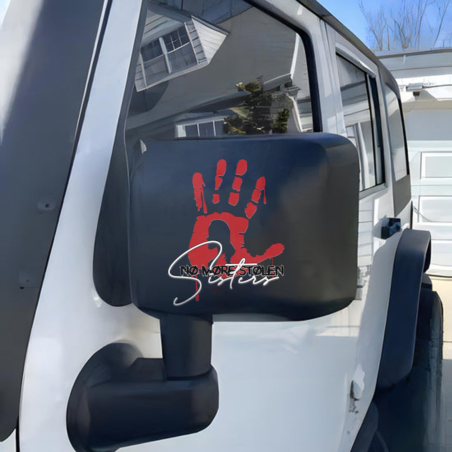 No More Stolen Sisters Red Hand Decal - MMIW Awareness