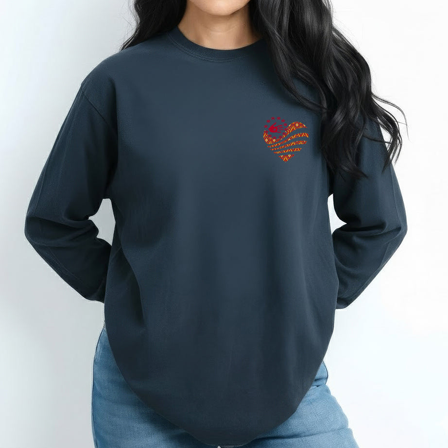 [Two Sides] Red Hand Heart of Culture Native American Unisex Tank Top/Long Sleeve/Hoodie Zip