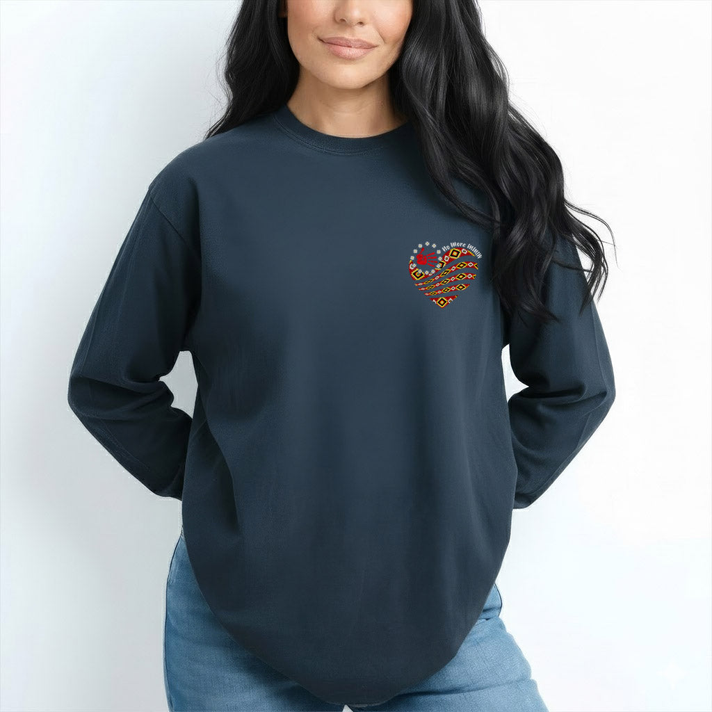 [Two Sides] No More MMIW Tank Top - Native American Heart and Red Hand Unisex Tank Top/Long Sleeve/Hoodie Zip