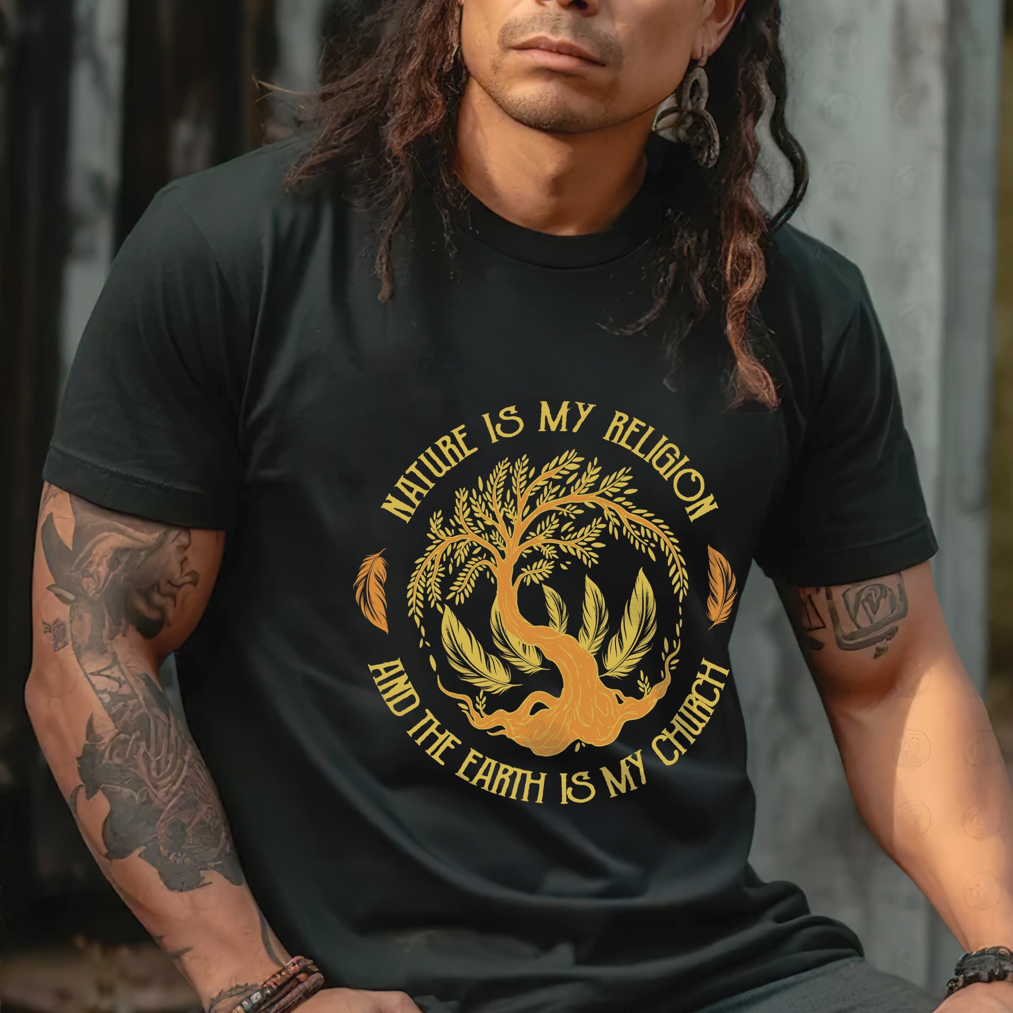 Nature Is My Religion And The Earth Is My Church Unisex T-Shirt/T-Shirt V-Neck/Hoodie/Sweatshirt - N35