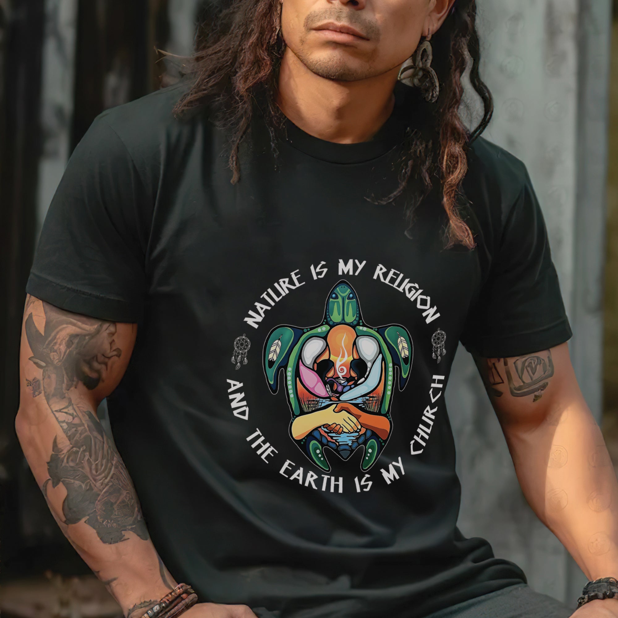 Nature Is My Religion And The Earth Is My Church Unisex T-Shirt/T-Shirt V-Neck/Hoodie/Sweatshirt - N36