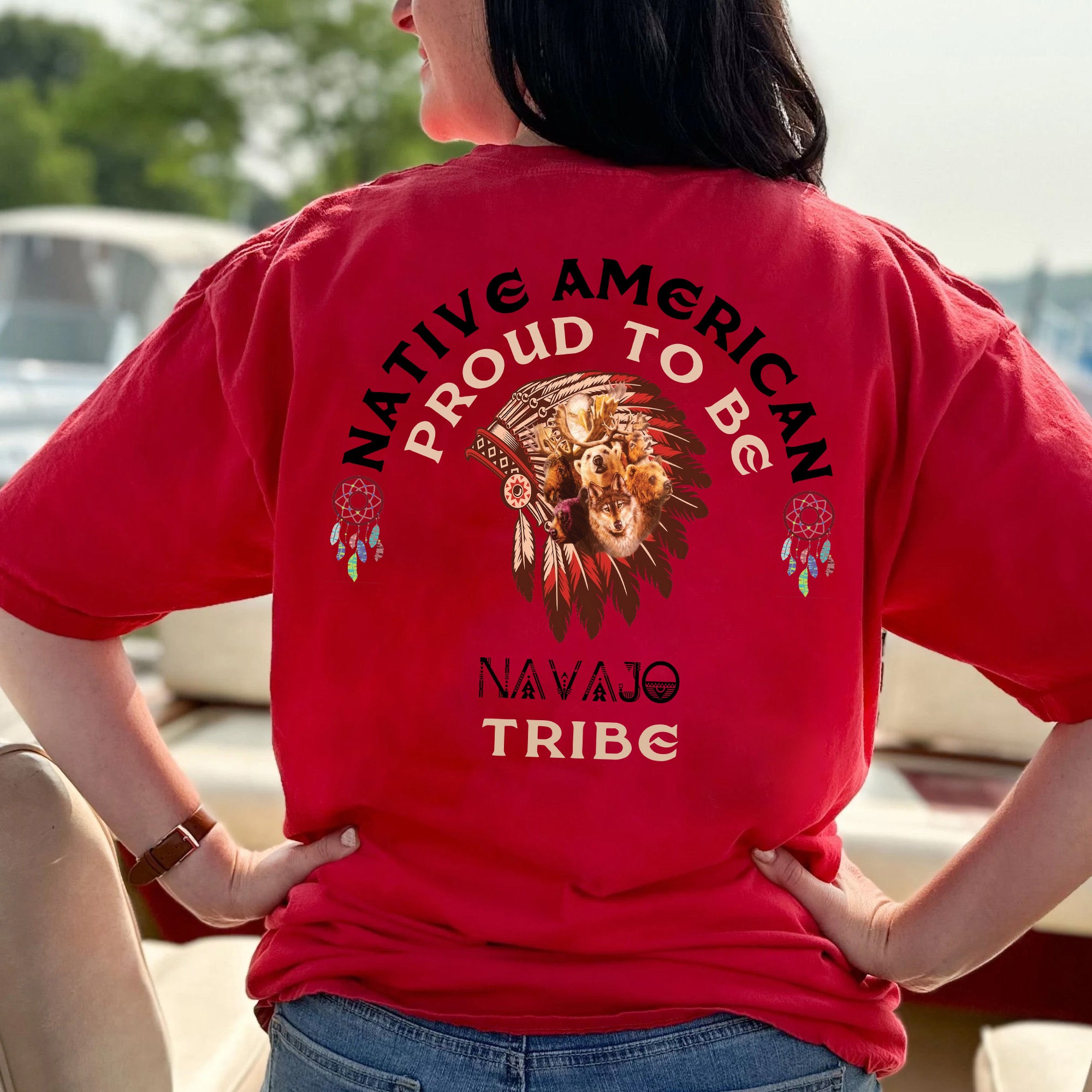 Proud to Be Native American Unisex T-Shirt/T-Shirt V-Neck/Hoodie/Sweatshirt - Two Sides (Custom Tribe)