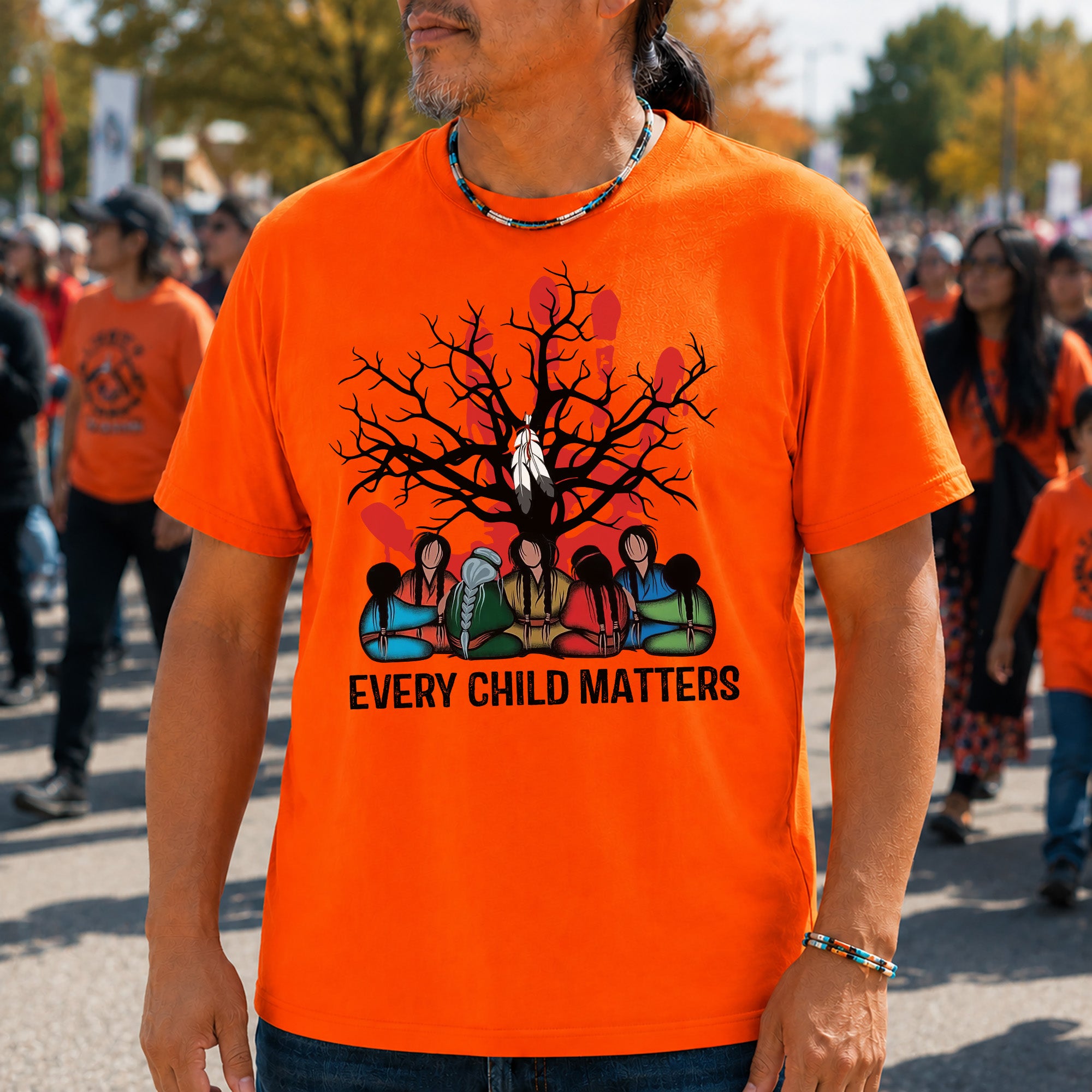 Every Child Matters Indigenous Roots Red Hand Design For Orange Shirt Day Unisex T-shirt/Hoodie/Sweatshirt