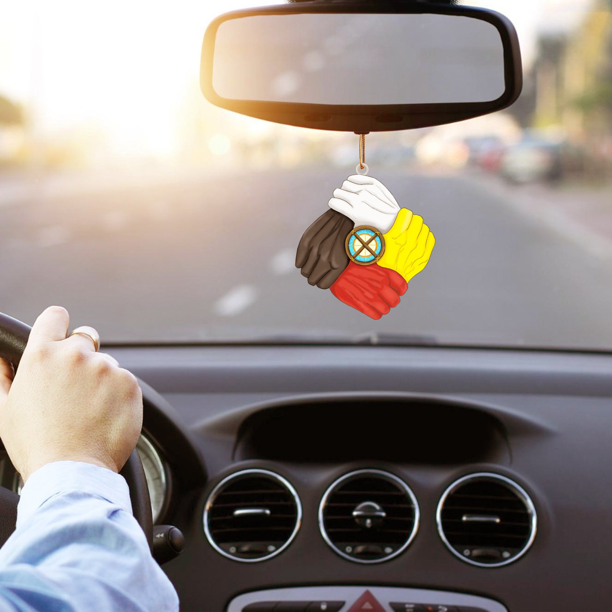 Four Directions Unity Hand Native American - Unique Christmas Gift Decor Flat Acrylic