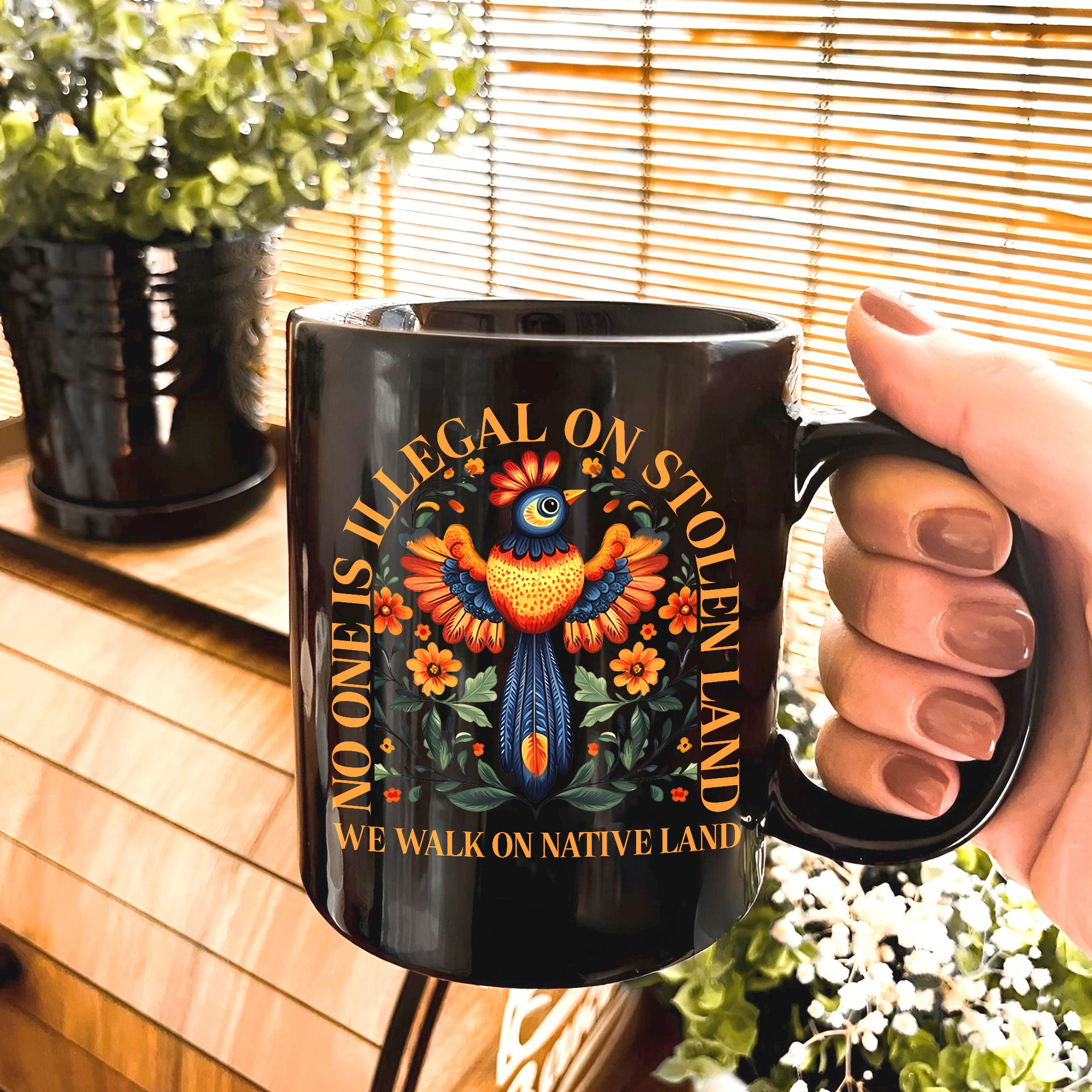 No One Is Illegal On Stolen Land. We Walk On Native Land Mug