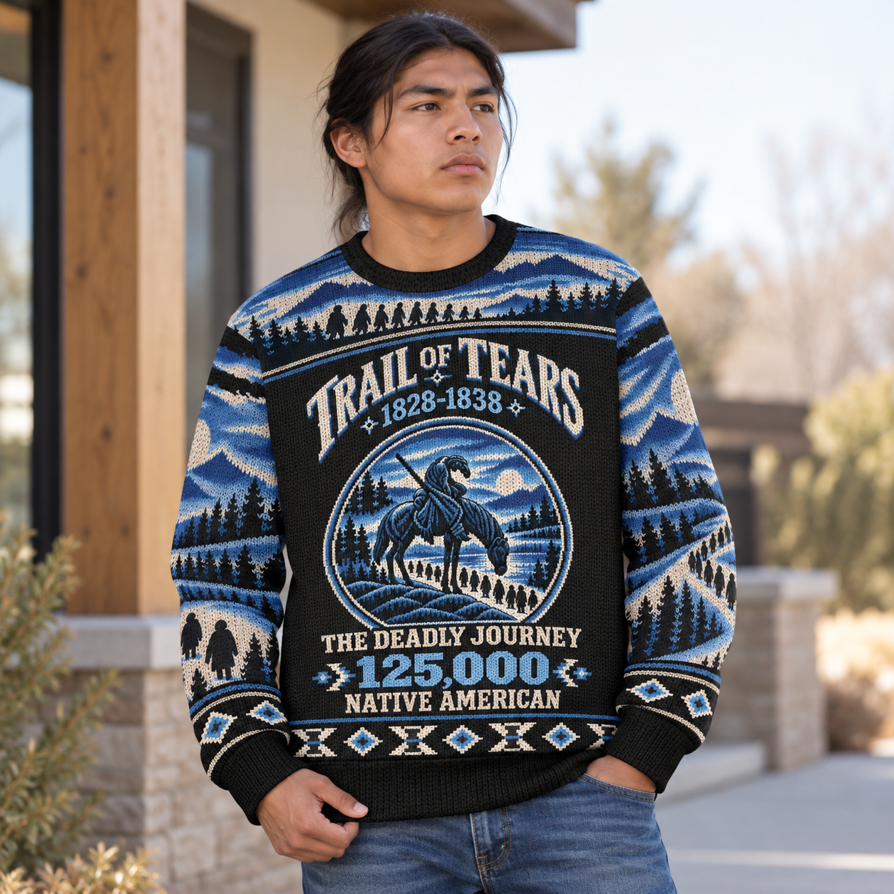 Trail of Tears – The Deadly Journey of 125,000 Native Americans Ugly Sweatshirt Unisex