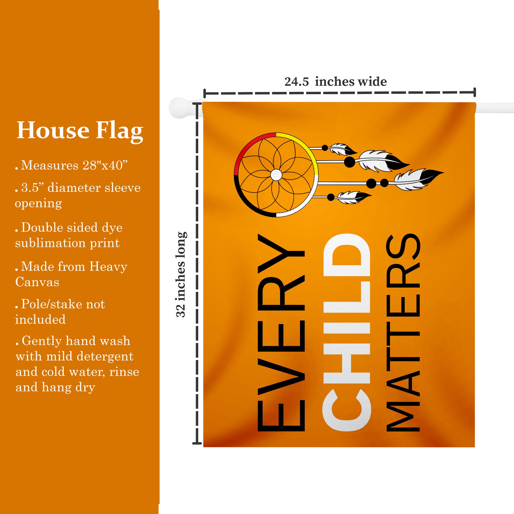 Dreamcatcher of Hope, Every Child Matters - Native American Flag Garden House Yard for Decor Outdoor