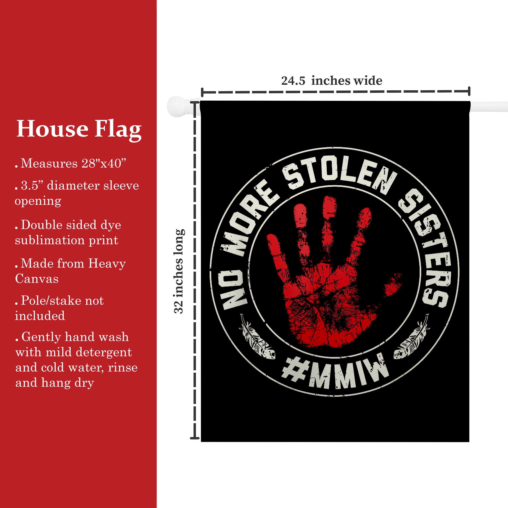 No More Stolen Sisters MMIW - Native American Flag Garden House Yard for Decor Outdoor