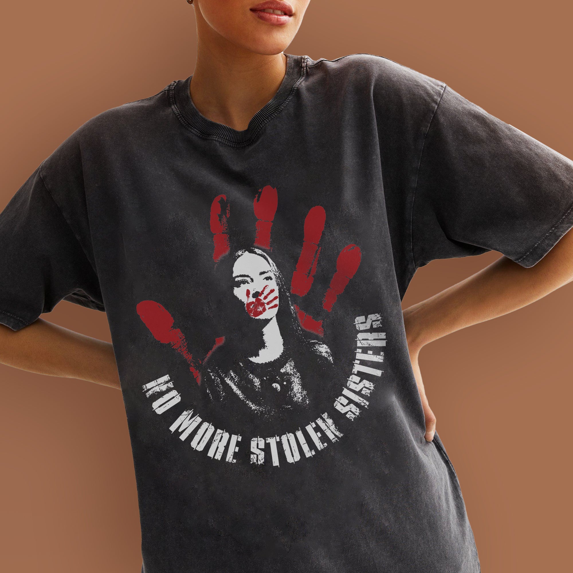 No More Stolen Sisters Unisex Mineral Washed T-Shirt