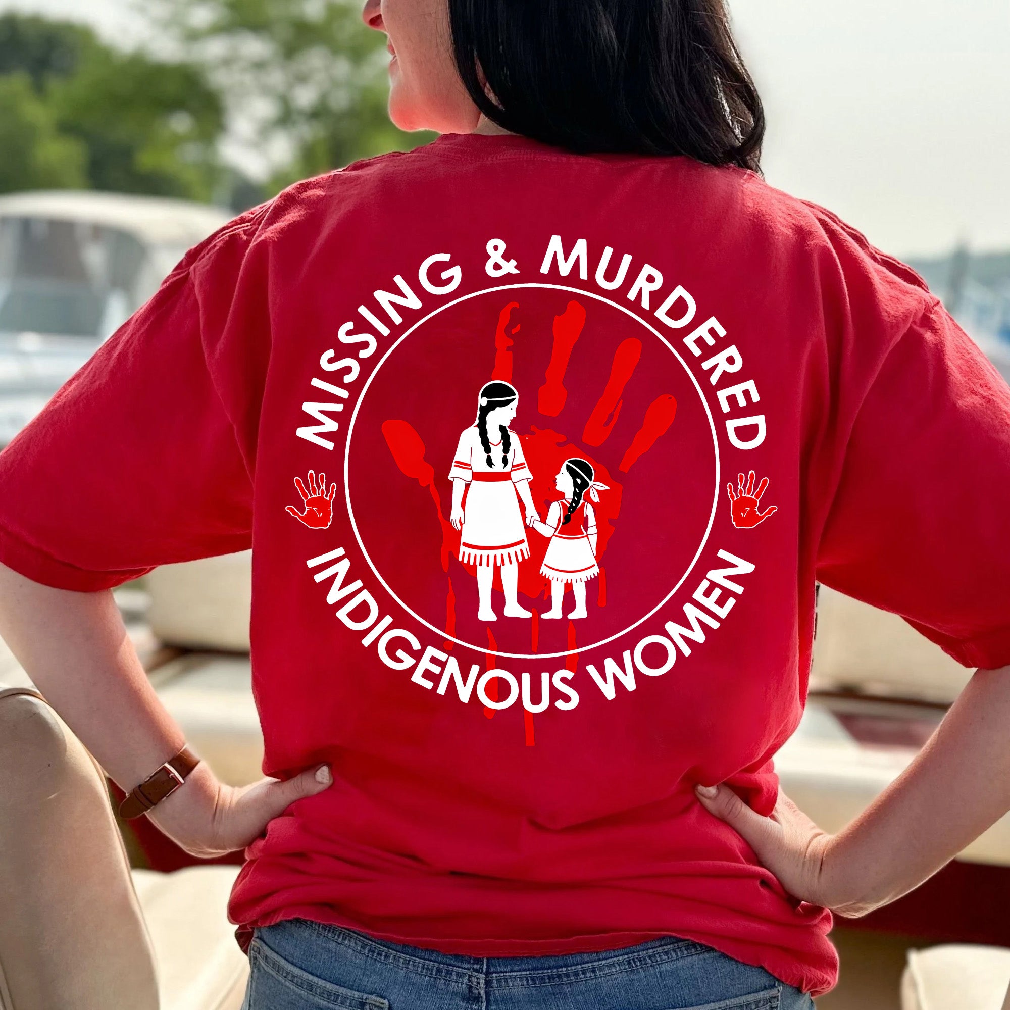 [Two Sides] Missing and Murdered Indigenous Women Unisex T-shirt/T-shirt V-Neck/Hoodie/Sweatshirt - N396