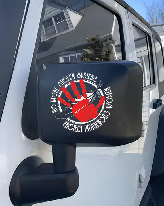 No More Stolen Sisters Red Hand Decal - Protect Indigenous Women