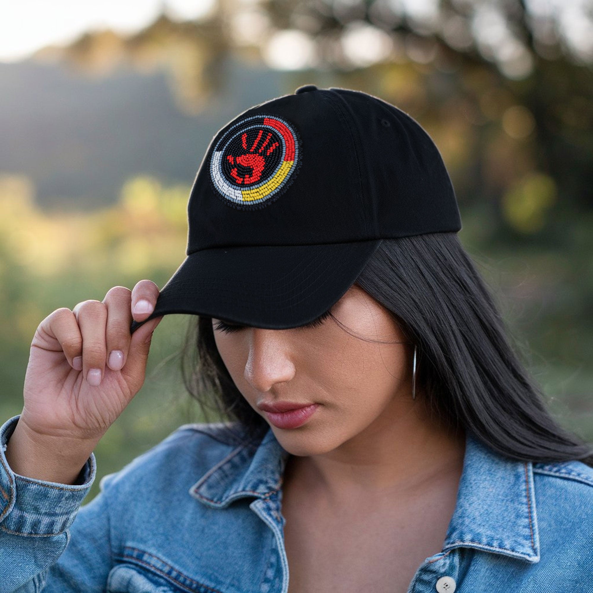 SALE 50% OFF - MMIW Baseball Cap With Patch Cotton Unisex Native American Style