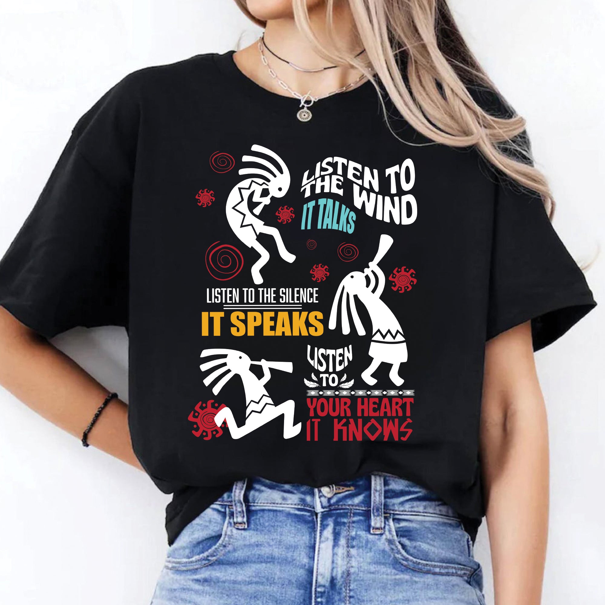 Listen to the Wind It Talks Native American Indigenous Spiritual Unisex T-shirt/T-shirt V-neck/Hoodie/Sweatshirt