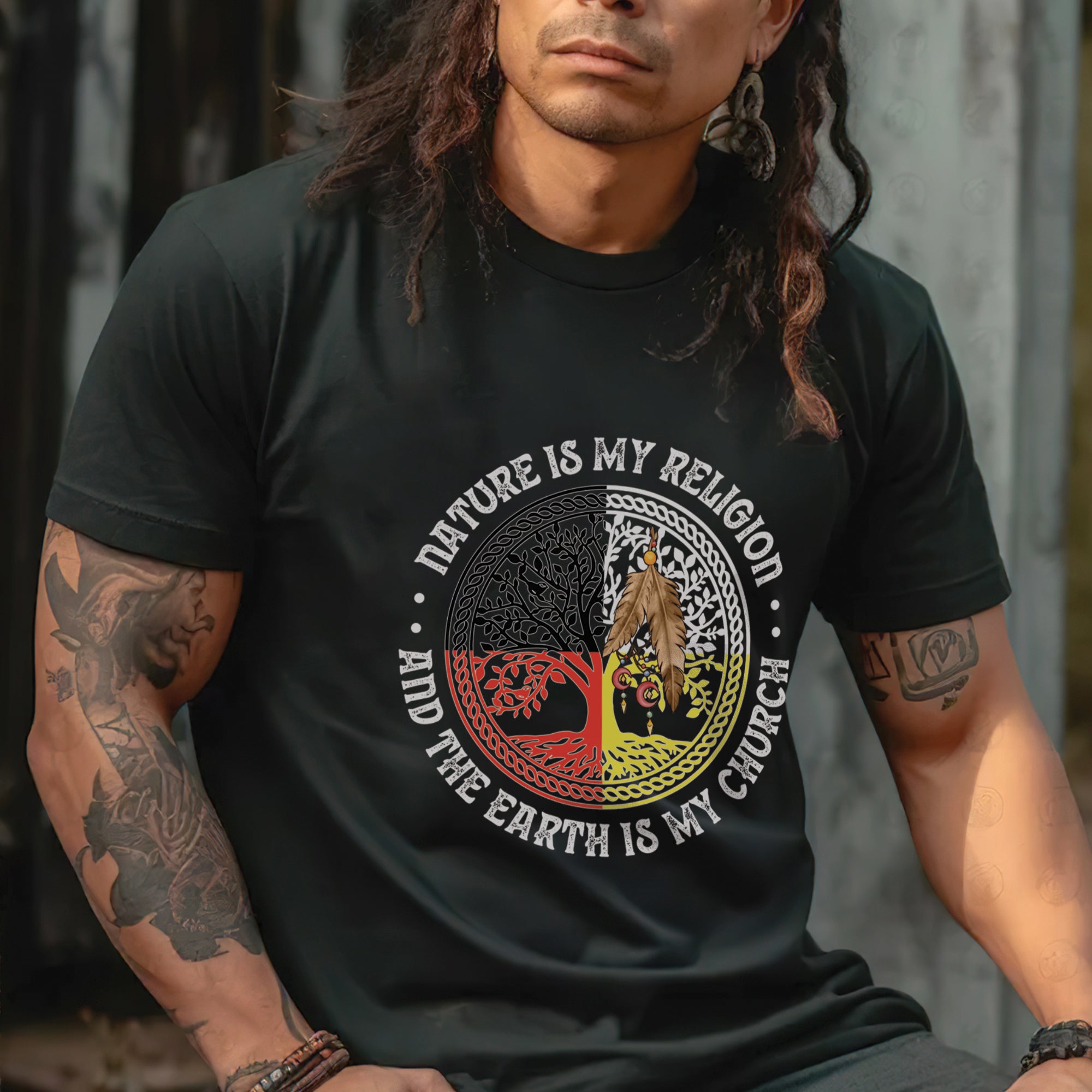 Nature Is My Religion And The Earth Is My Church Unisex T-Shirt/T-Shirt V-Neck/Hoodie/Sweatshirt - N32