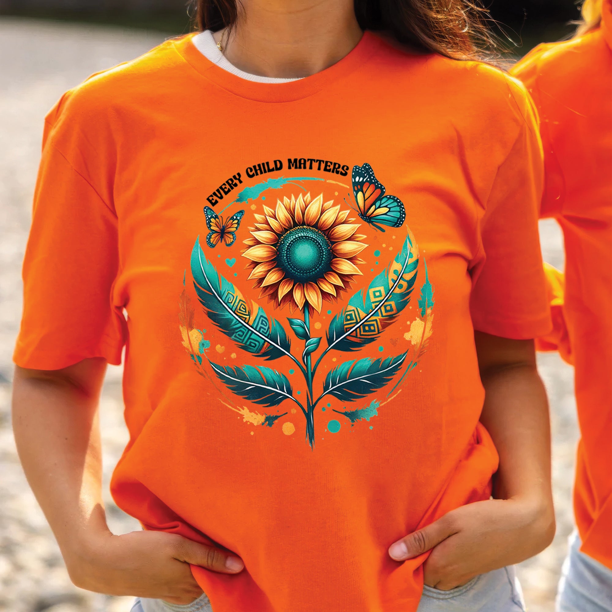 Every Child Matters Sunflower Orange Native American Unisex T-Shirt/Hoodie/Sweatshirt