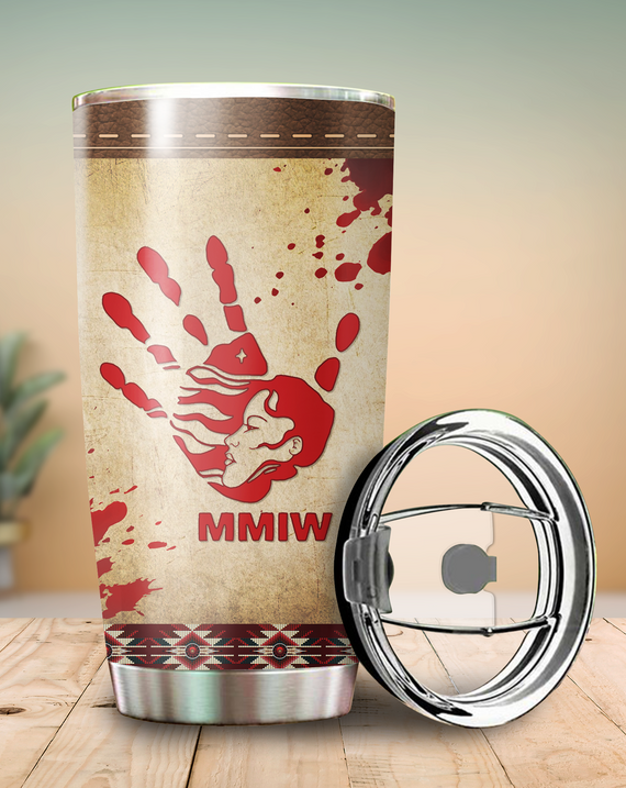 MMIW - Native American Tumbler, Red Hand 156