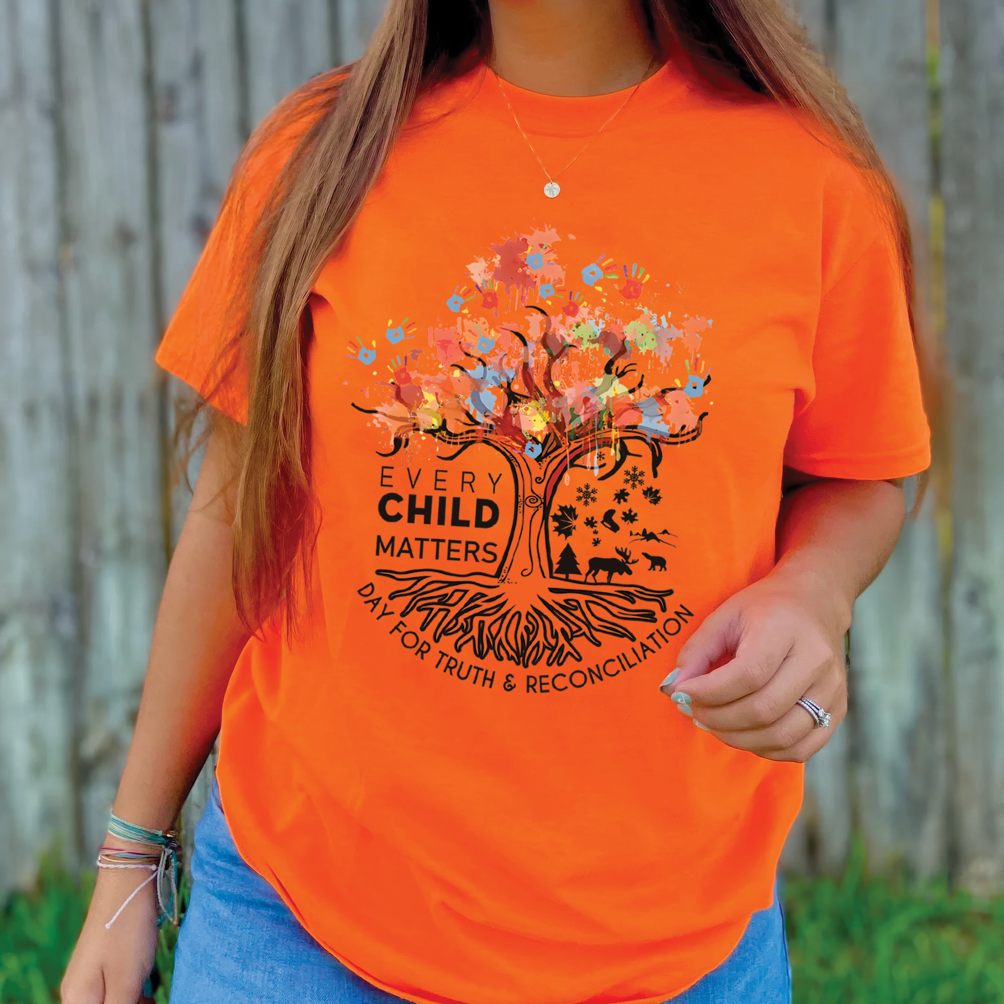 Tree of Life, Handprints of Hope, and Healing - For Orange Shirt Day Unisex T-Shirt/Hoodie/Sweatshirt 161