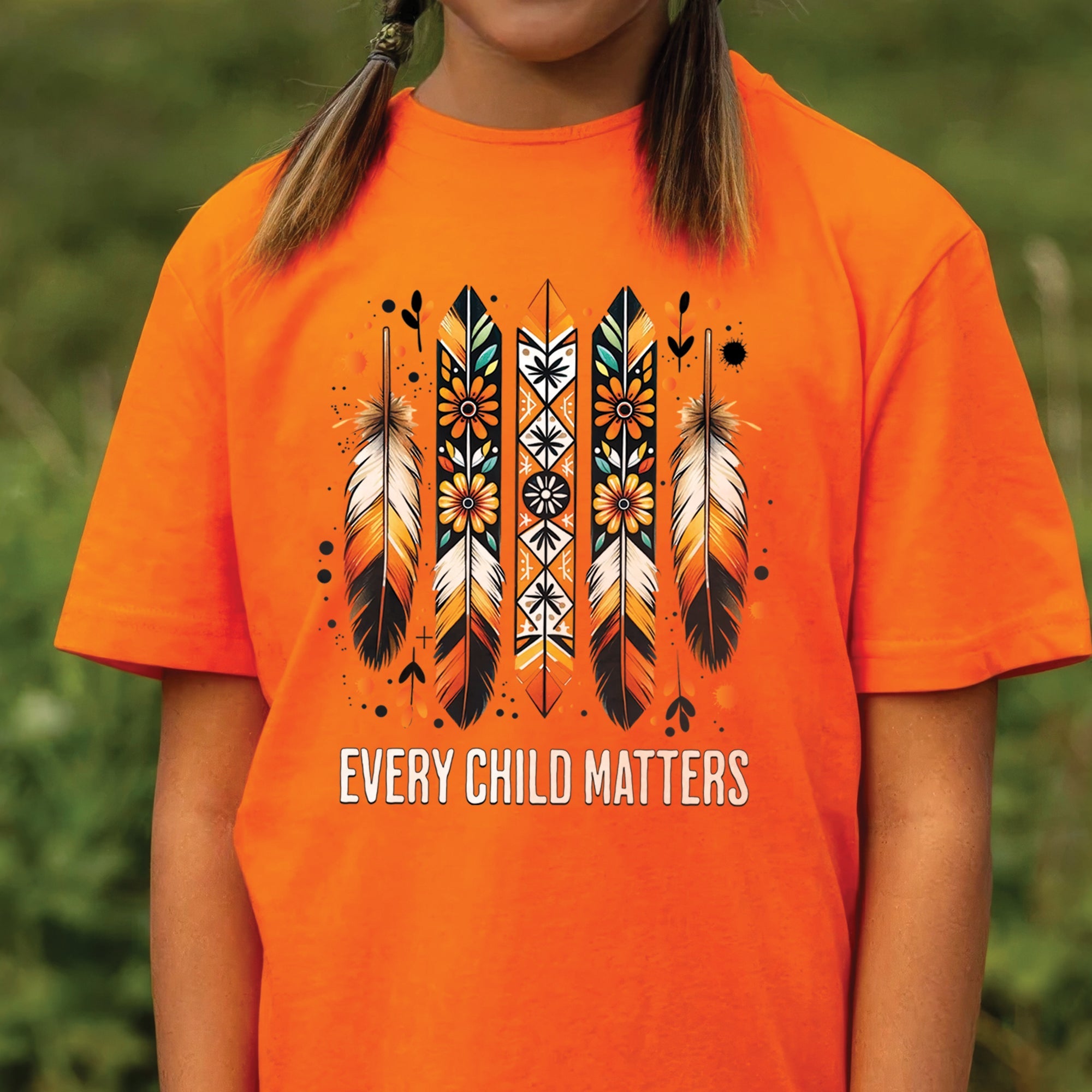 Every Child Matters Orange Native American Feather Unisex T-shirt/Hoodie/Sweatshirt