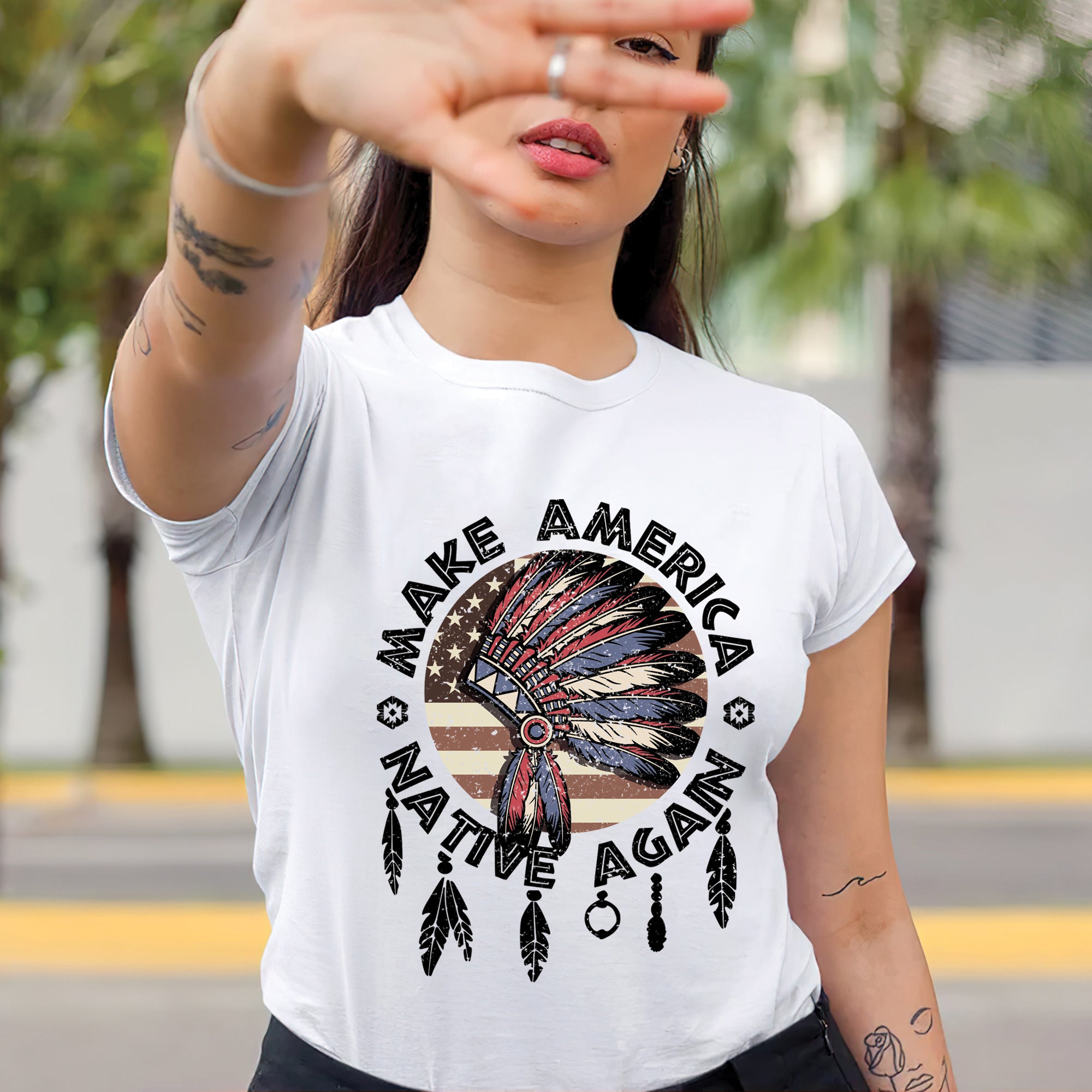 Make America Native Again Unisex T-Shirt/T-Shirt V-Neck/Hoodie/Sweatshirt