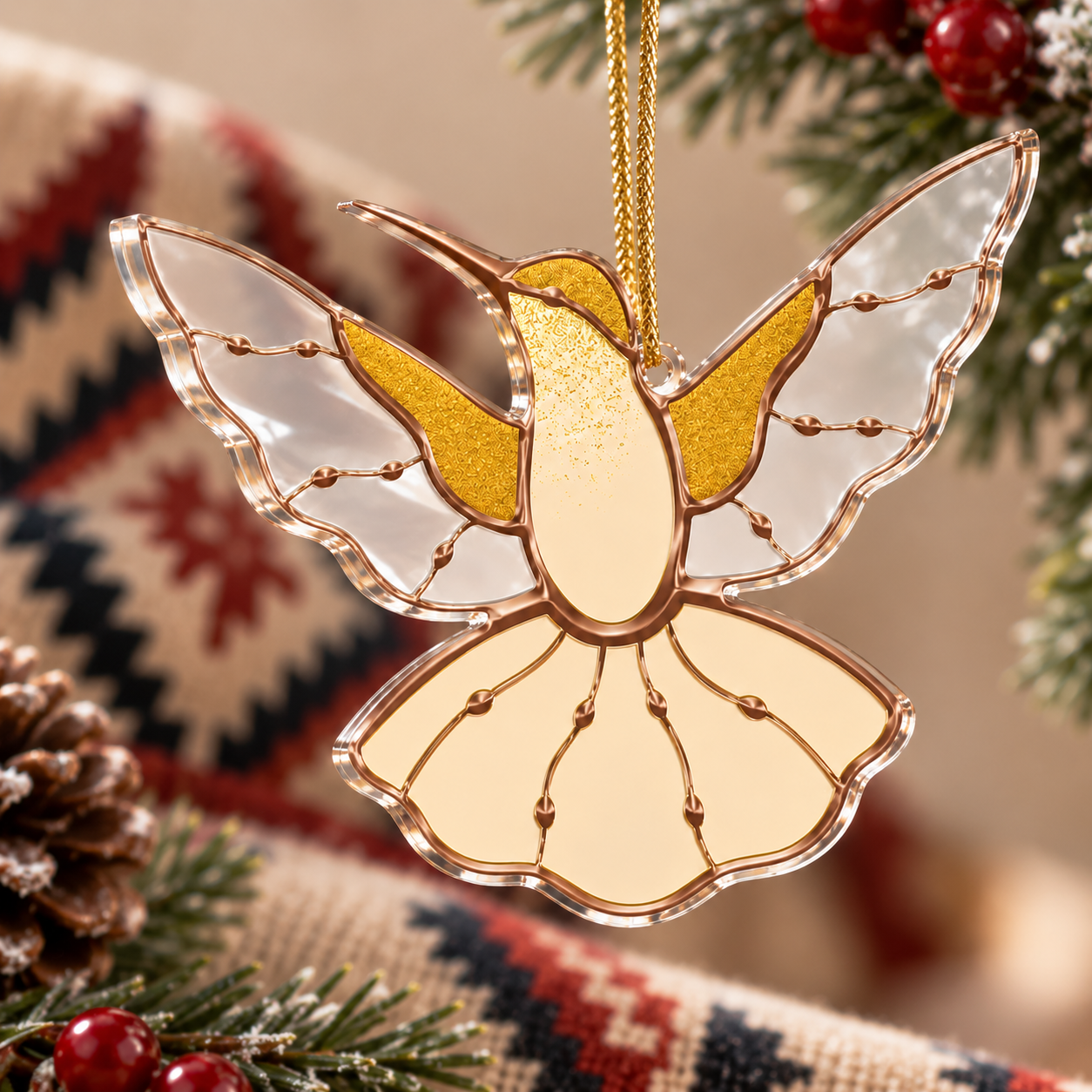 Sacred Spirit Hummingbird Ornament Unique Gift Decor Flat Acrylic