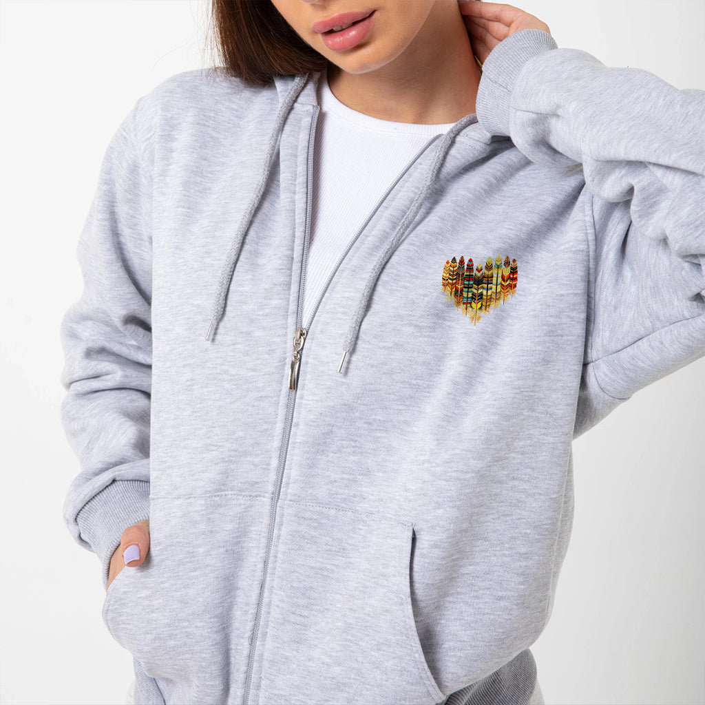 [Two Sides] Feathers Appear When Angels Are Near – Indigenous Women Native American Unisex Tank Top/Long Sleeve/Hoodie Zip